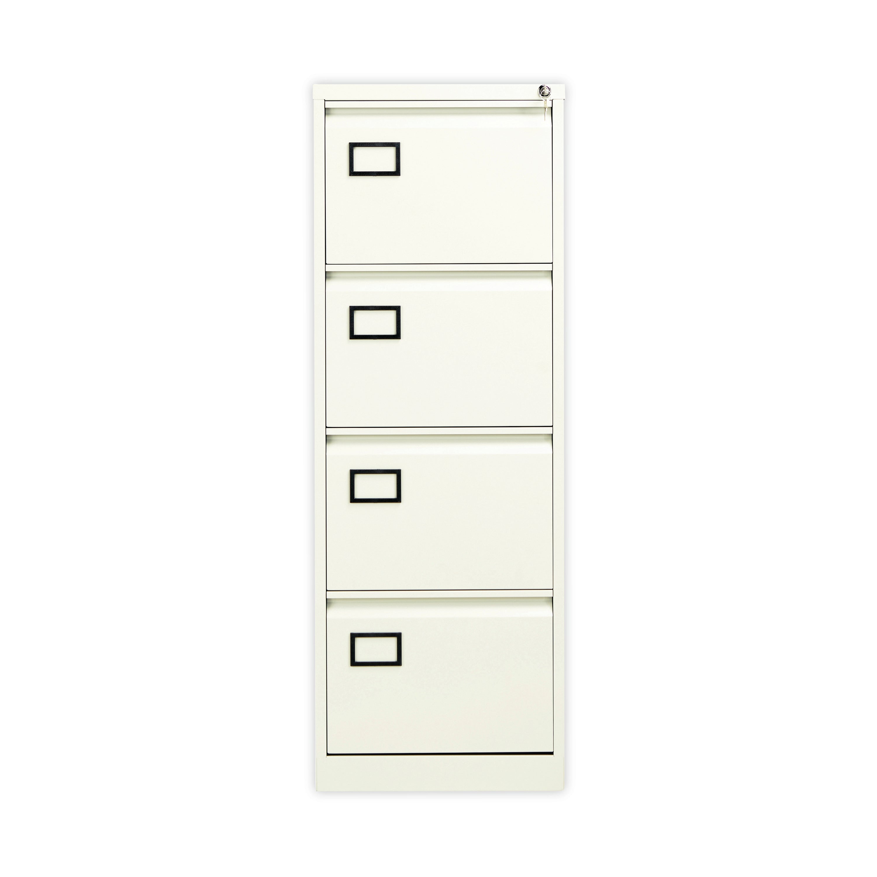 Jemini 4 Drawer Filing Cabinet Lockable 470x622x1321mm White Kf78708