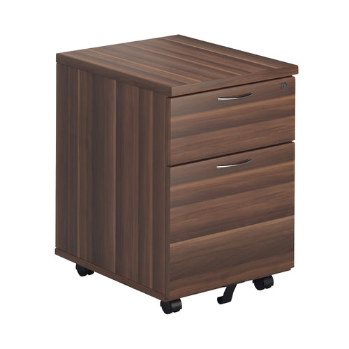 Jemini 2 Drawer Mobile Pedestal 404x500x595mm Walnut Kf78942
