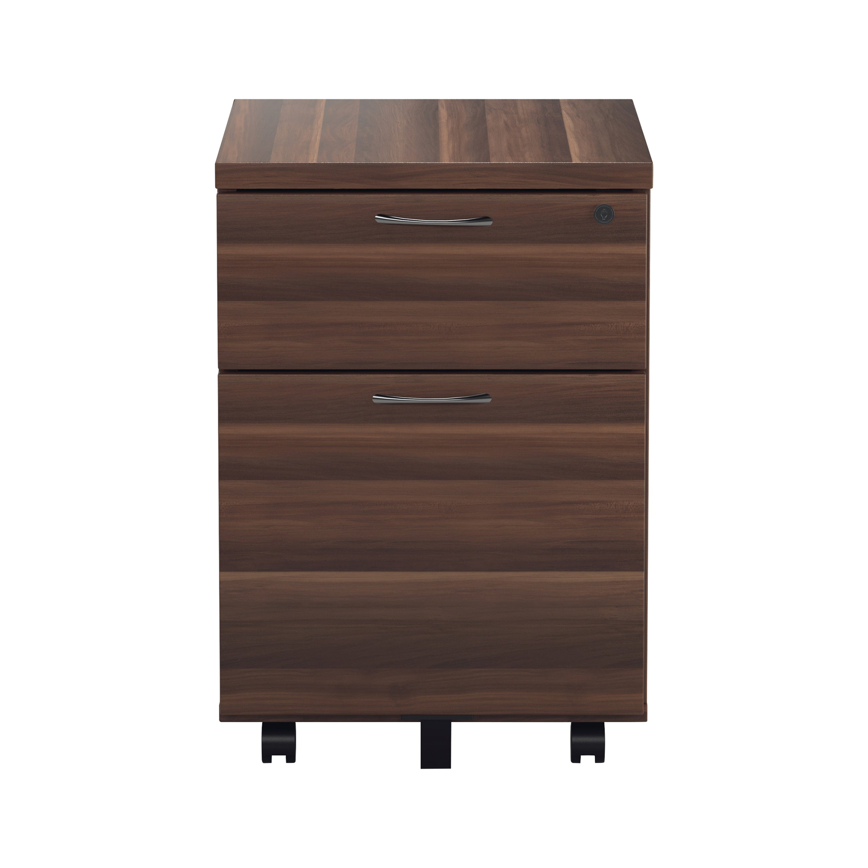 Jemini 2 Drawer Mobile Pedestal 404x500x595mm Walnut Kf78942