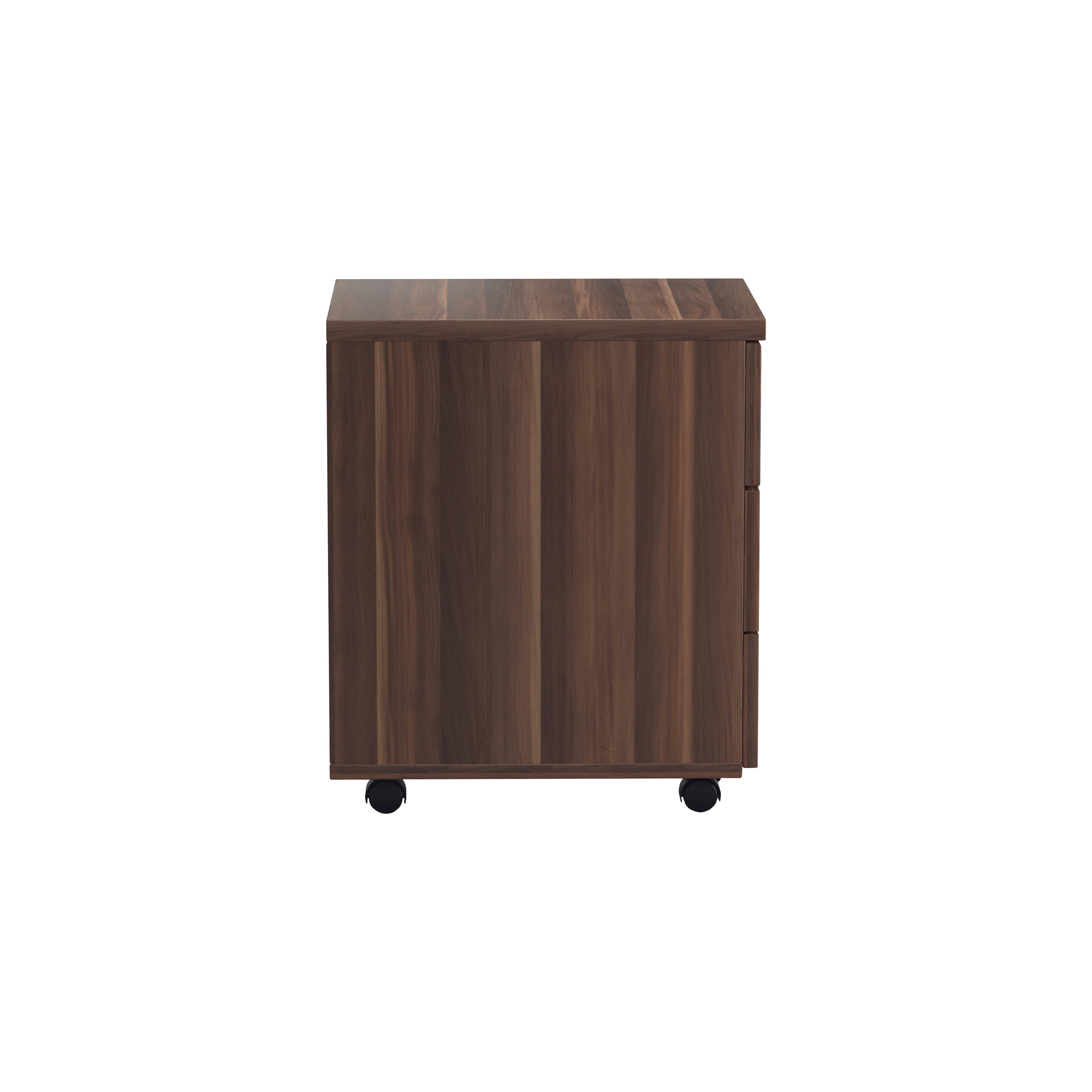 Jemini 3 Drawer Mobile Pedestal 400x500x595mm Walnut Kf78944