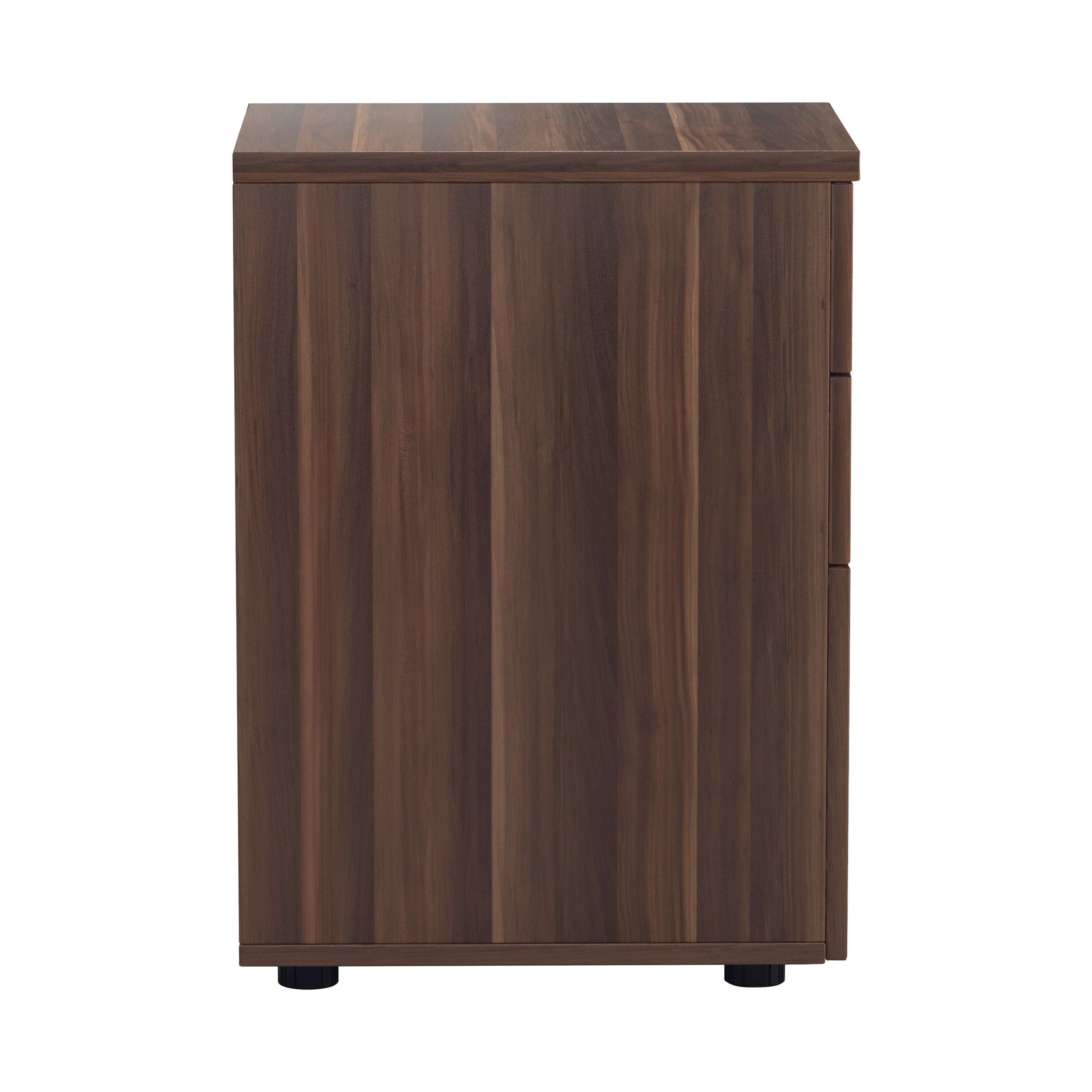 Jemini 3 Drawer Tall Mobile Pedestal 404x500x690mm Walnut Kf78946