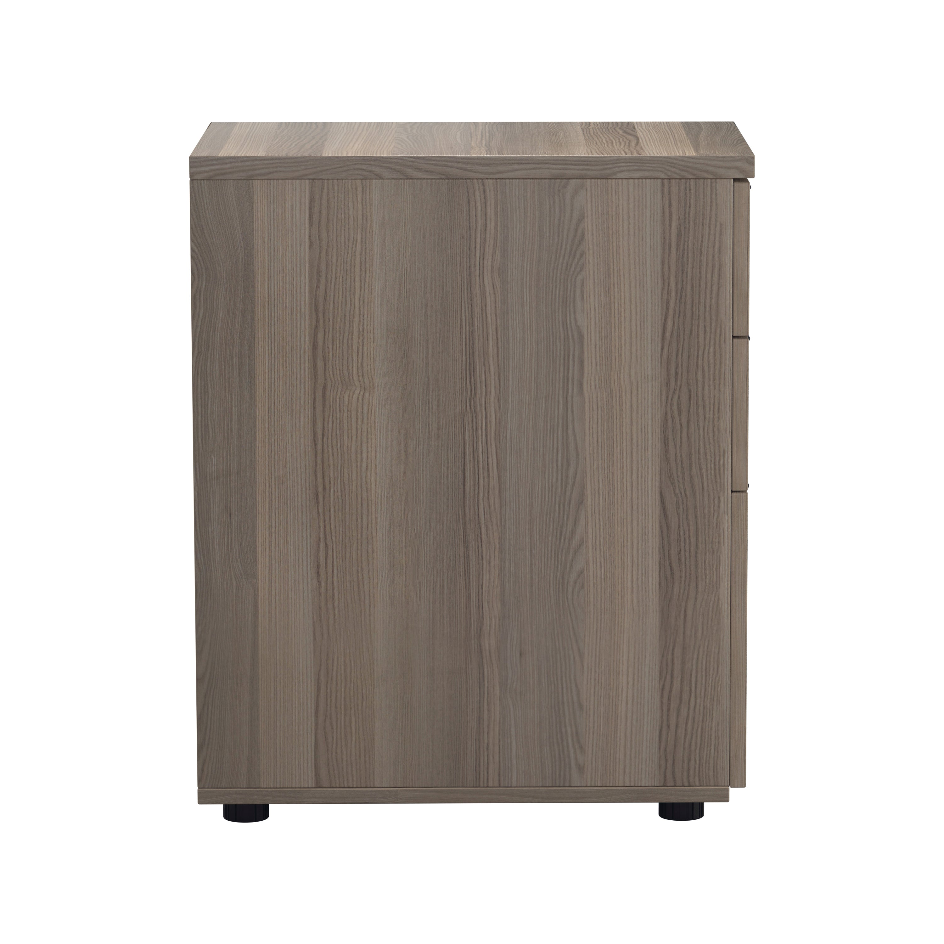 Jemini 3 Drawer Desk High Pedestal 404x600x730mm Grey Oak Kf78949