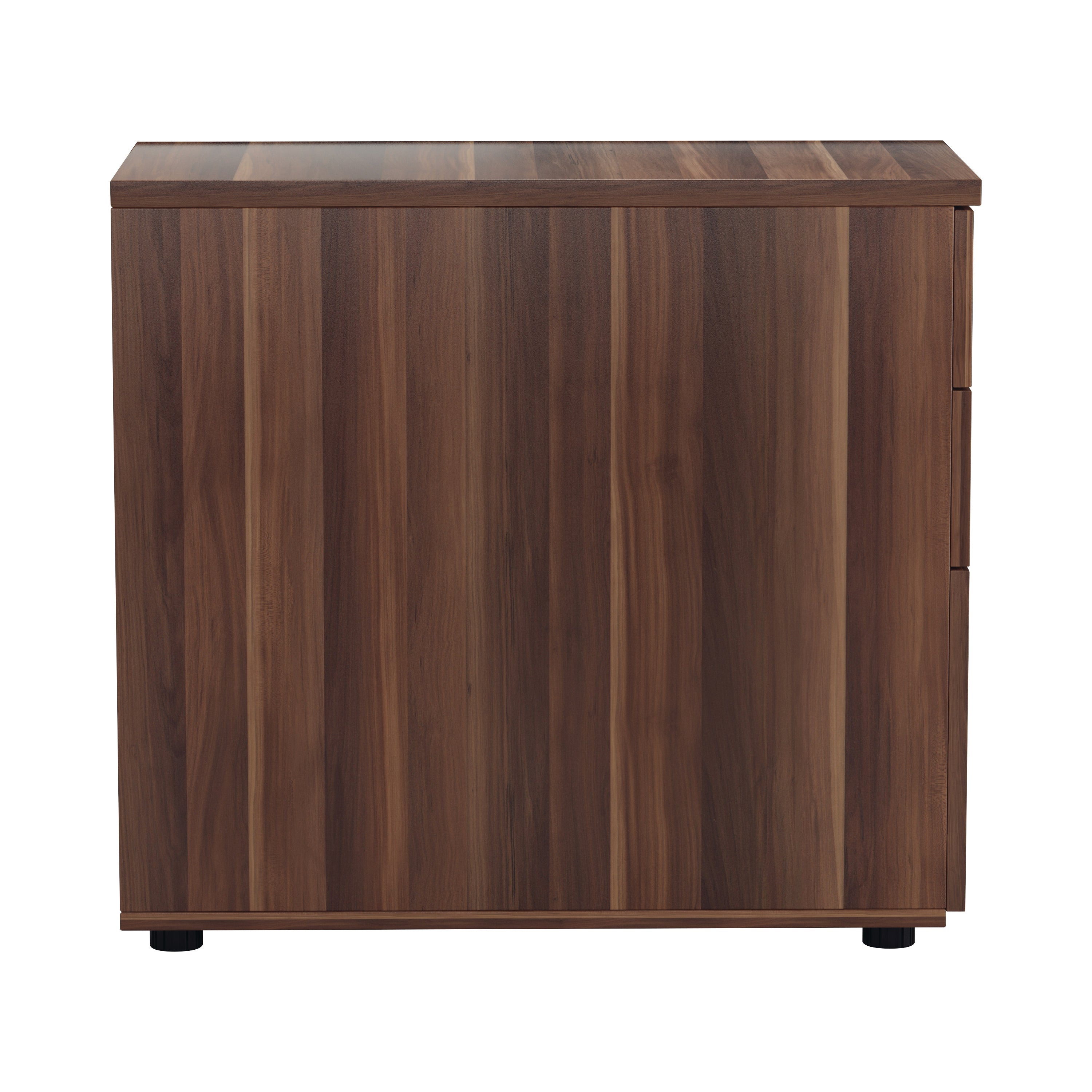 Jemini 3 Drawer Desk High Pedestal 404x800x730mm Walnut Kf78950