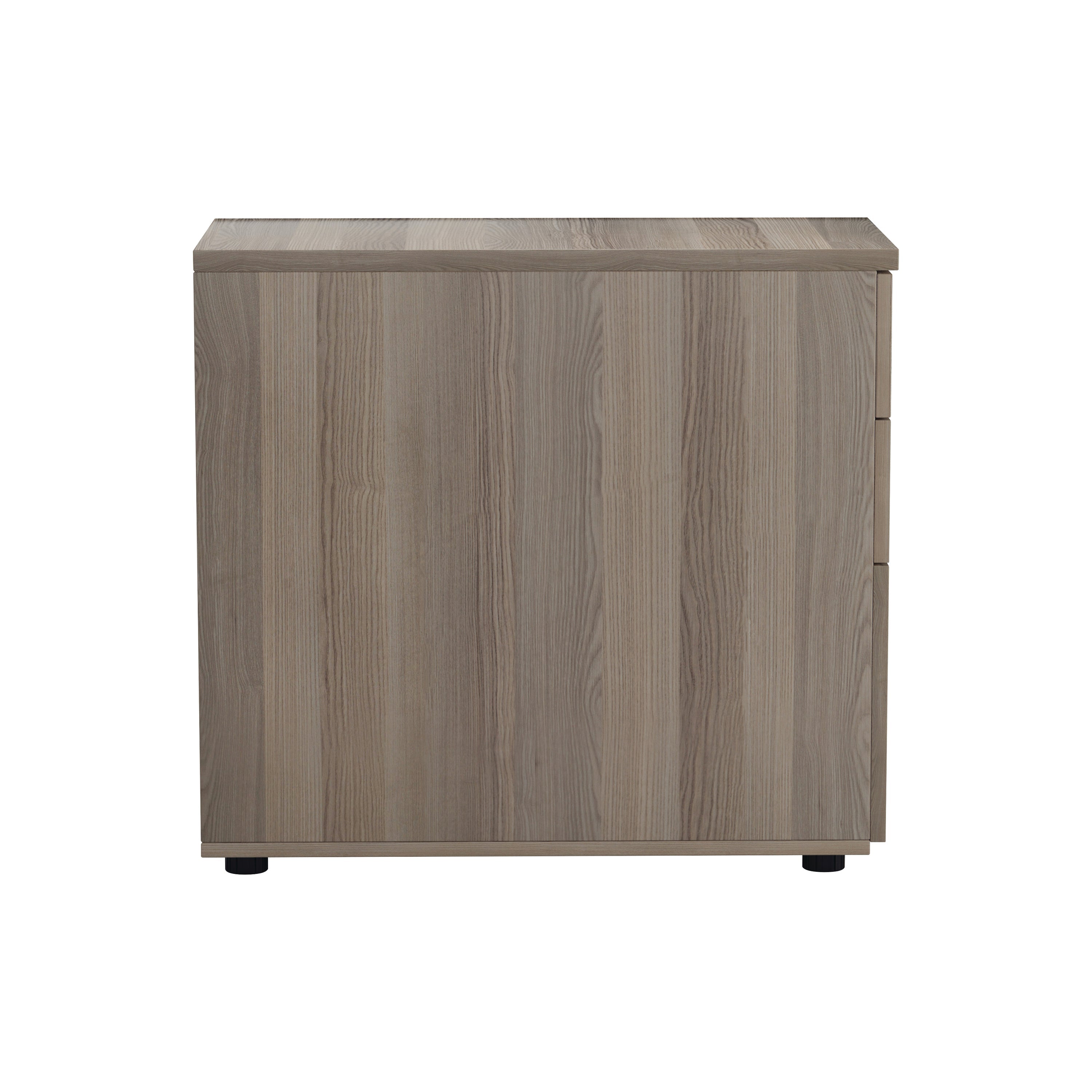 Jemini 3 Drawer Desk High Pedestal 404x800x730mm Grey Oak Kf78951