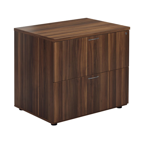 Jemini 2 Drawer Desk Side Filing Cabinet 800x600x730mm Walnut Kf78952