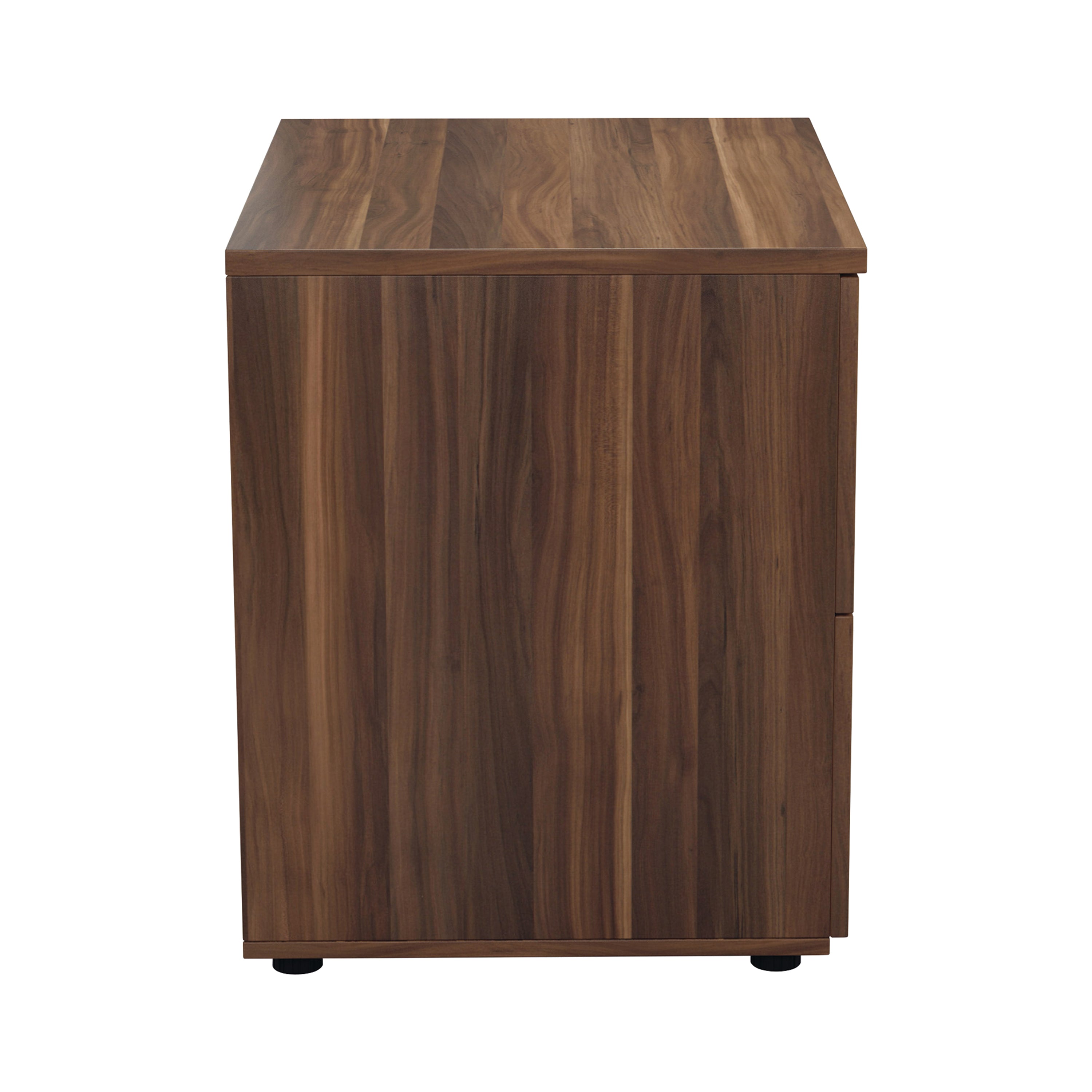 Jemini 2 Drawer Desk Side Filing Cabinet 800x600x730mm Walnut Kf78952