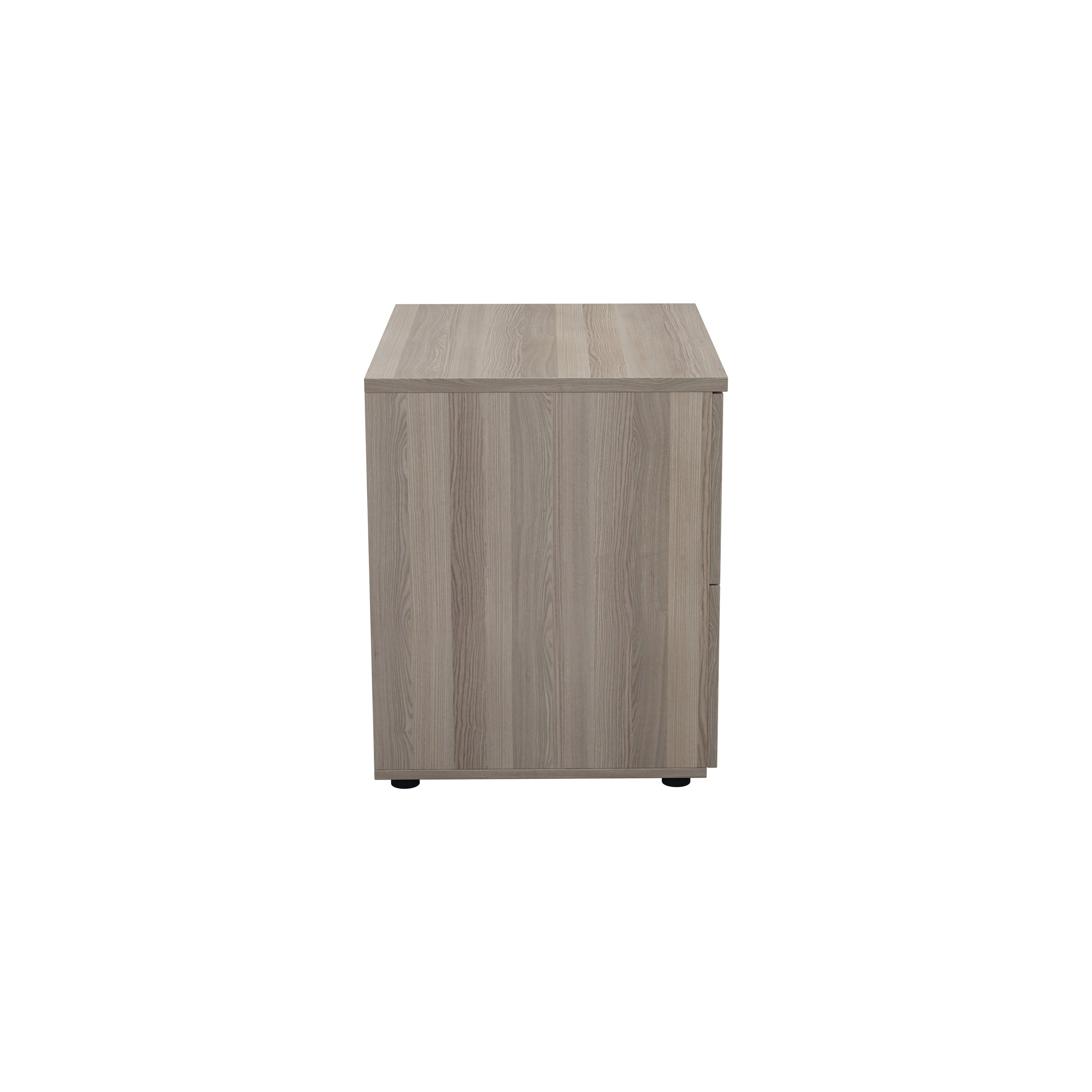 Jemini 2 Drawer Desk Side Filing Cabinet 800x600x730mm Grey Oak Kf78953