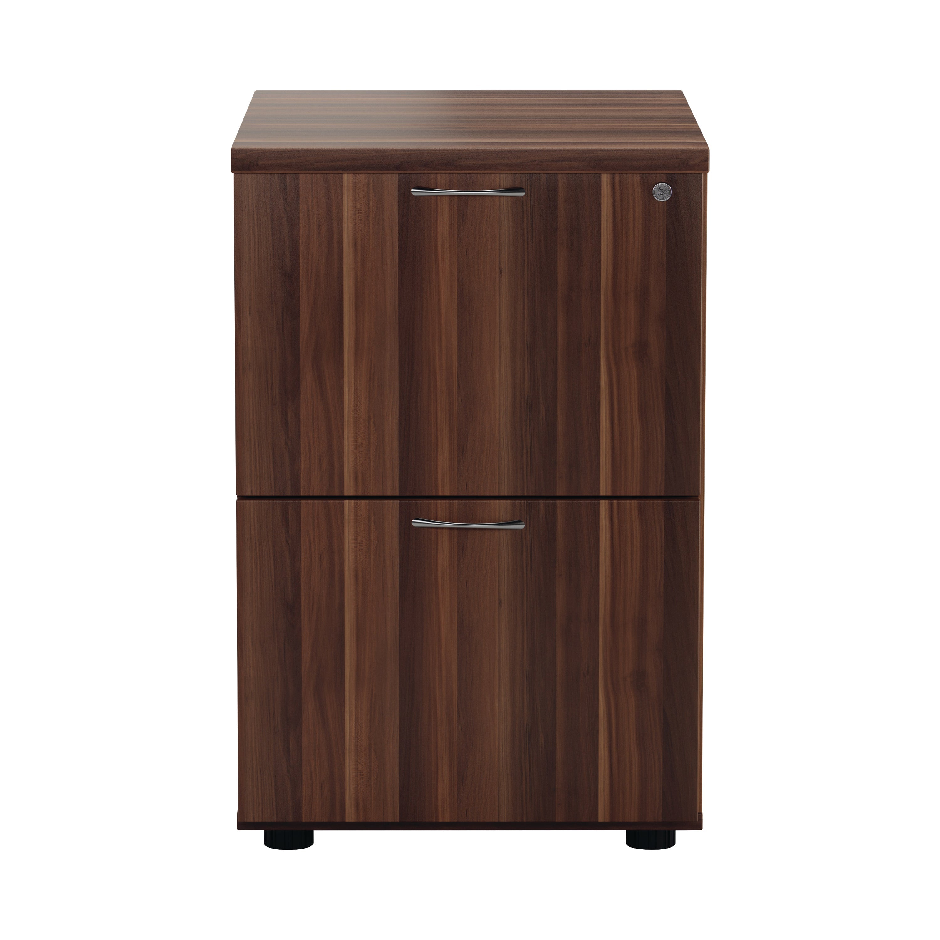 Jemini 2 Drawer Filing Cabinet 464x600x710mm Walnut Kf78956