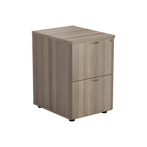 Jemini 2 Drawer Filing Cabinet 464x600x710mm Grey Oak Kf78957
