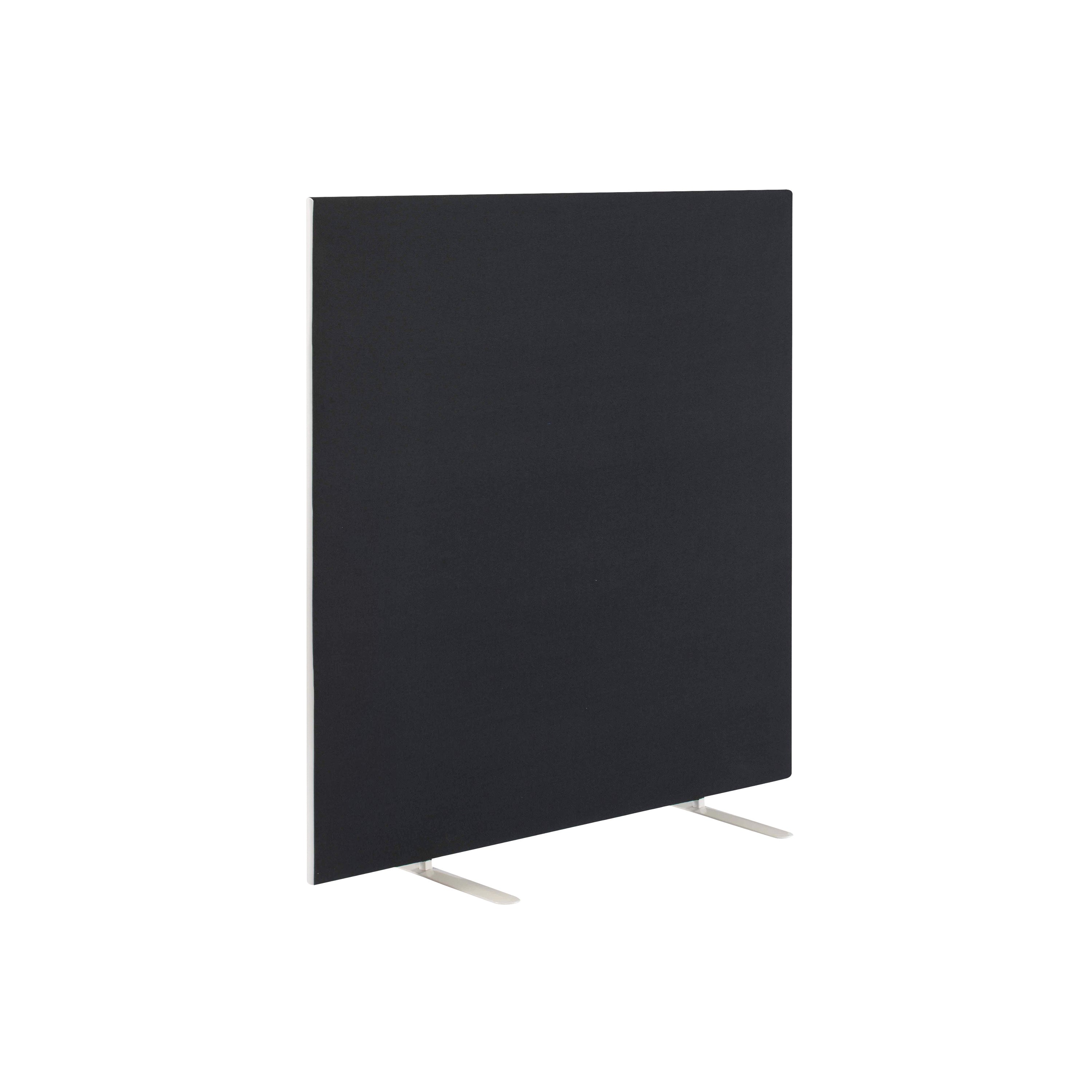 Jemini Floor Standing Screen 1600x25x1200mm Black Kf79009