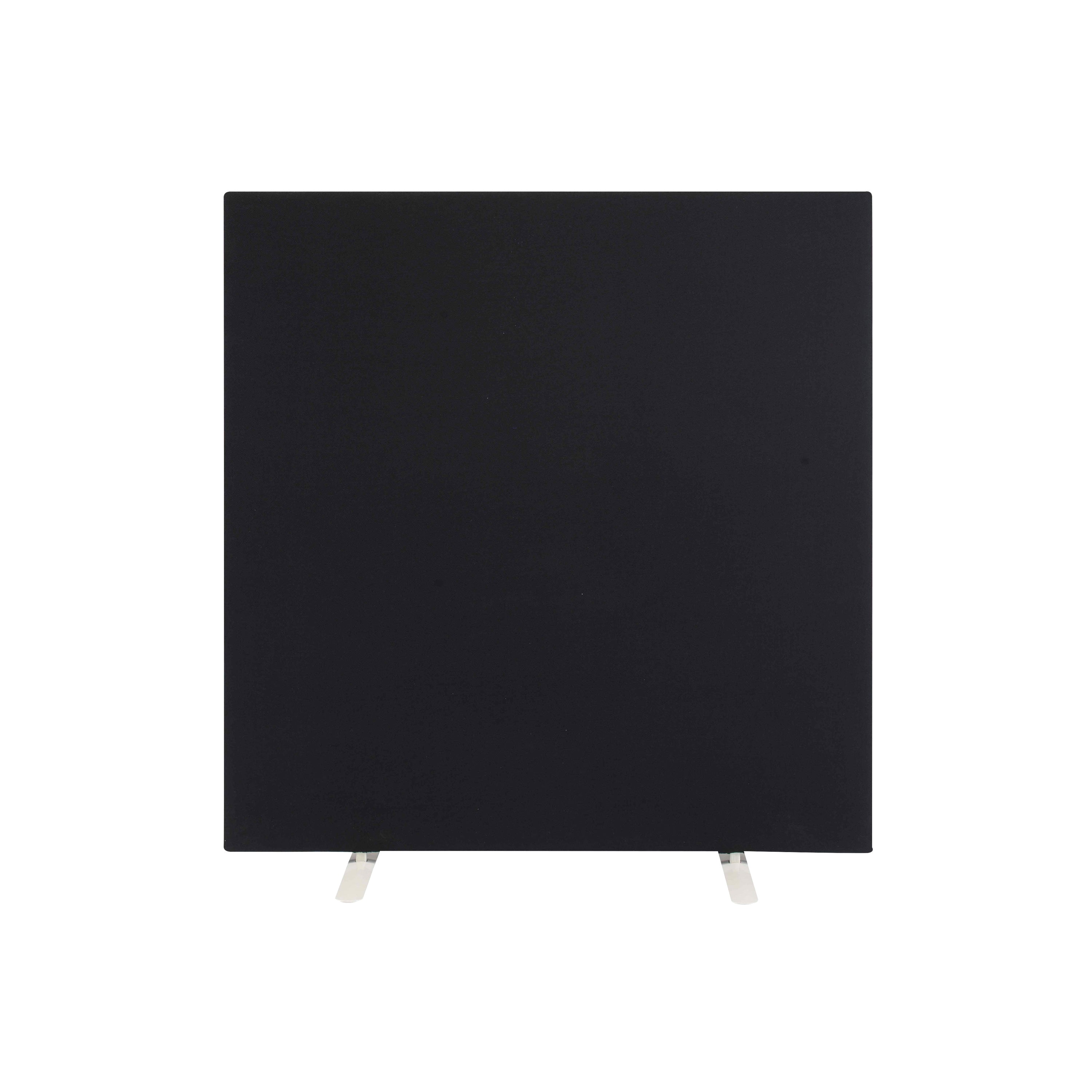 Jemini Floor Standing Screen 1600x25x1200mm Black Kf79009