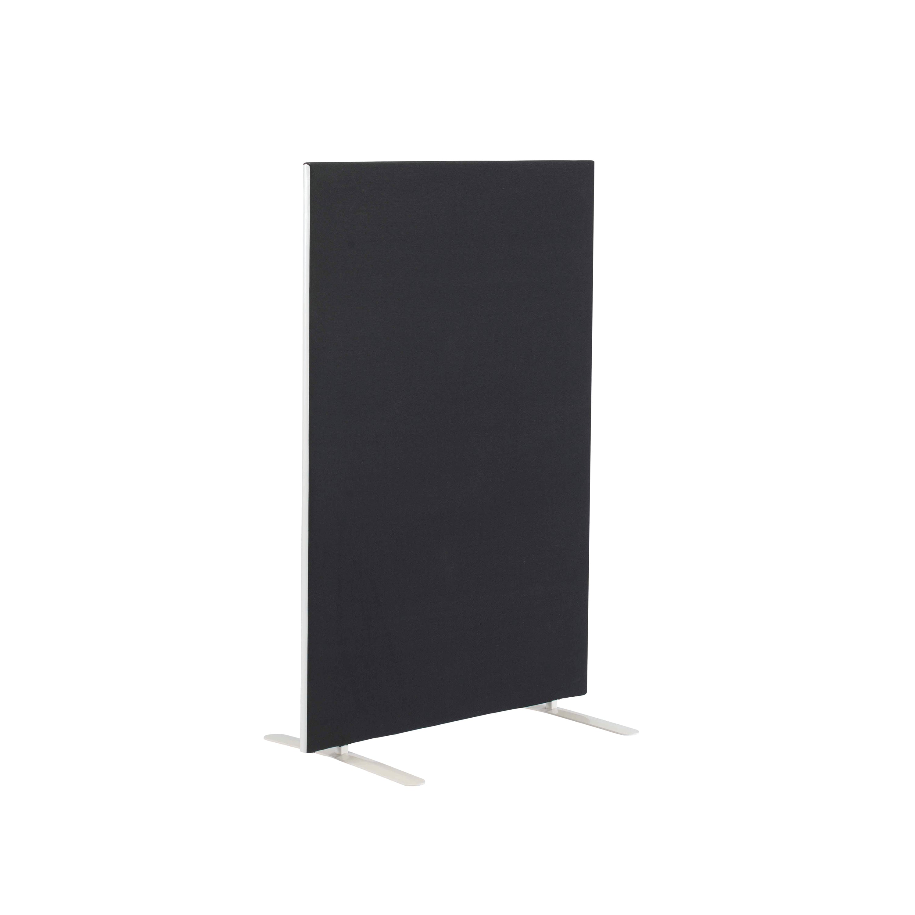 Jemini Floor Standing Screen 1200x25x1600mm Black Kf79011