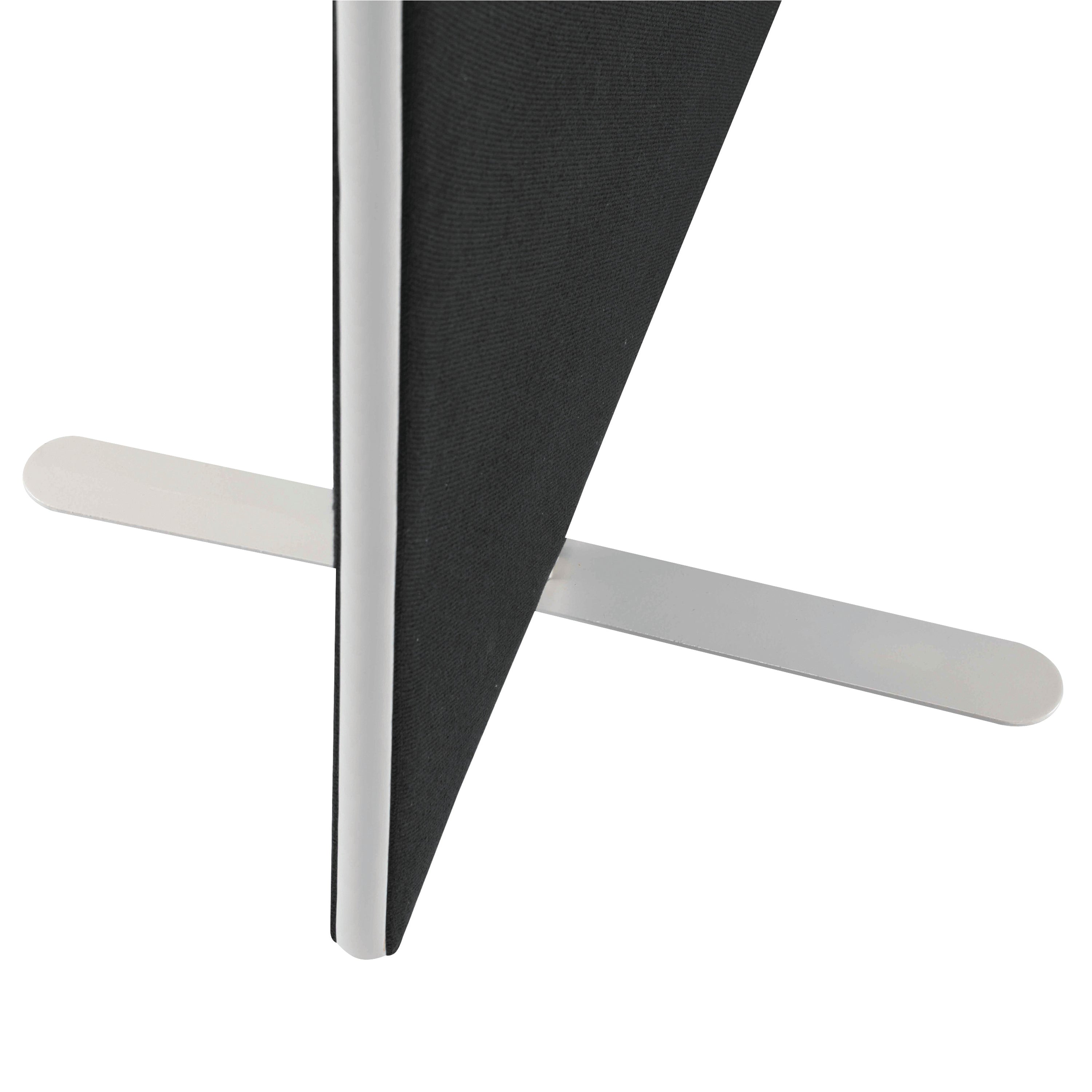 Jemini Floor Standing Screen 1600x25x1800mm Black Kf79015