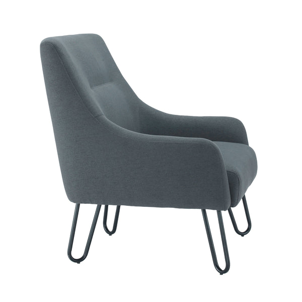 Jemini Reception Armchair Hairpin Leg Grey Kf79142