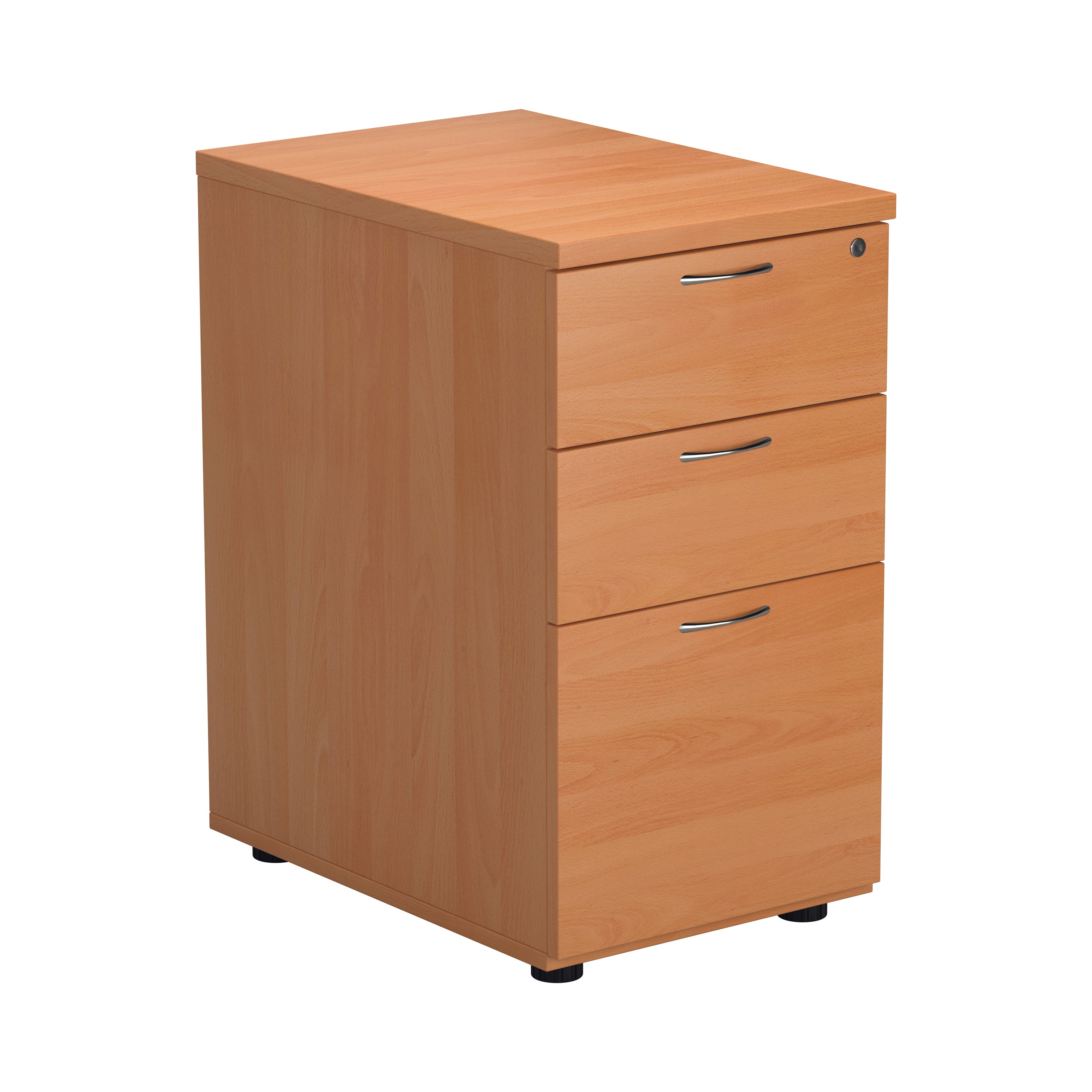 Jemini 3 Drawer Desk High Pedestal 404x600x730mm Beech Kf79738