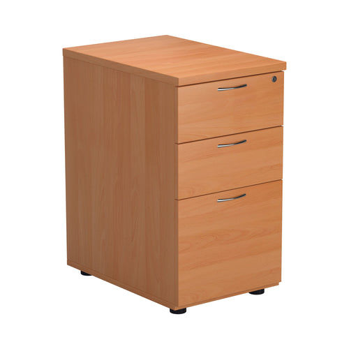 Jemini 3 Drawer Desk High Pedestal 404x600x730mm Beech Kf79738