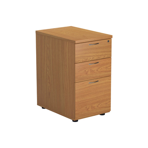 Jemini 3 Drawer Desk High Pedestal 404x600x730mm Nova Oak Kf79858