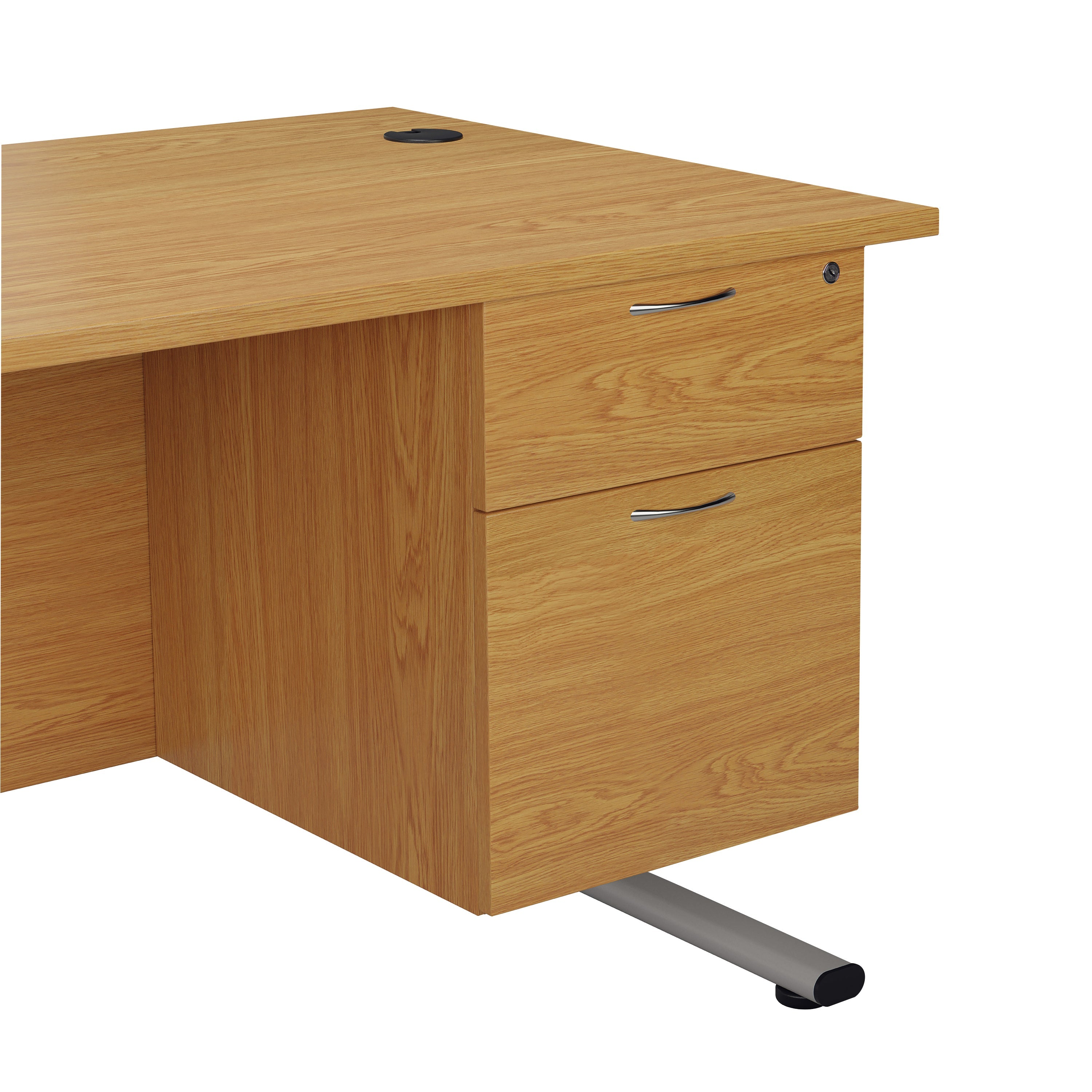 Jemini 2 Drawer Fixed Pedestal 404x500x495mm Beech Kf79860
