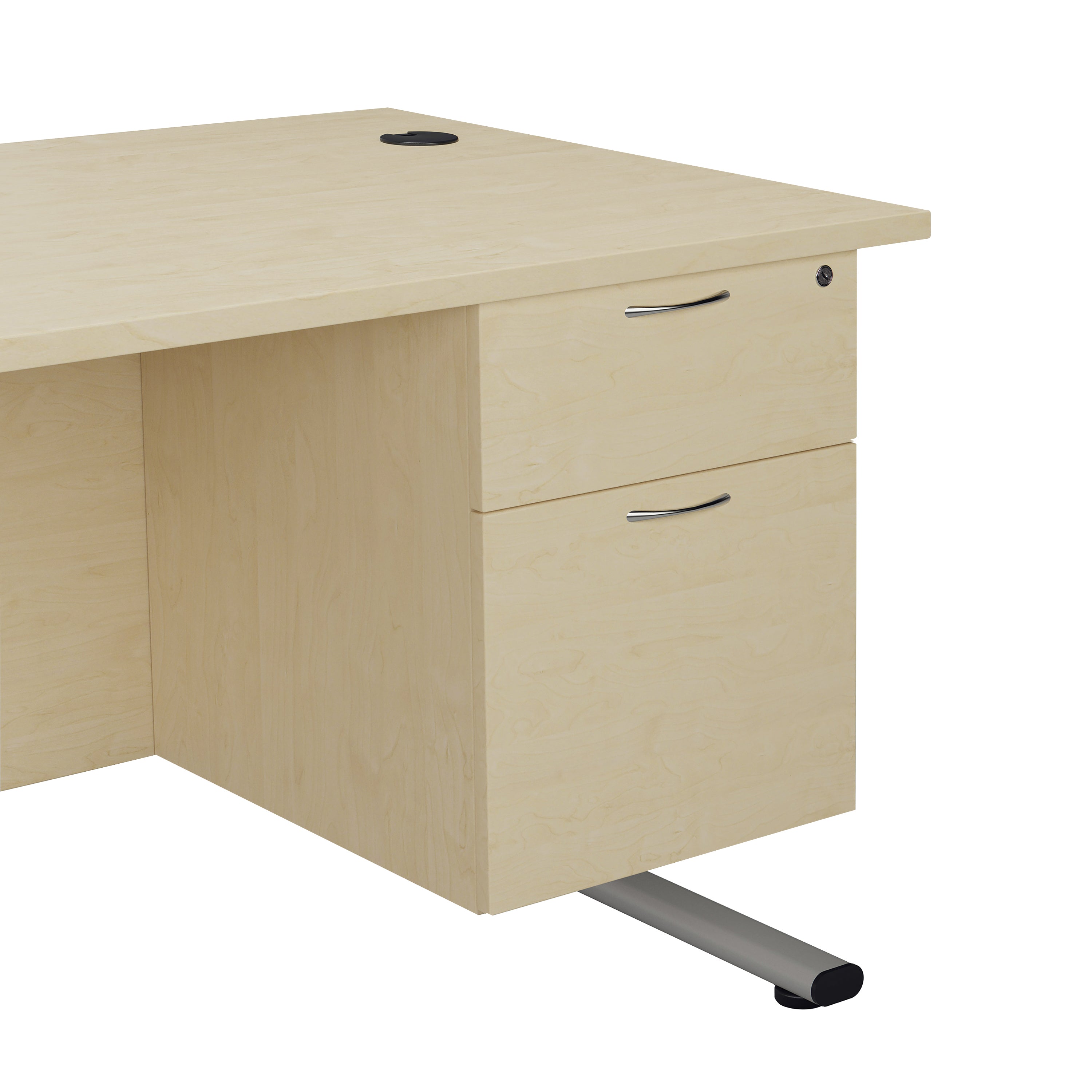 Jemini 2 Drawer Fixed Pedestal 404x500x495mm Maple Kf79863