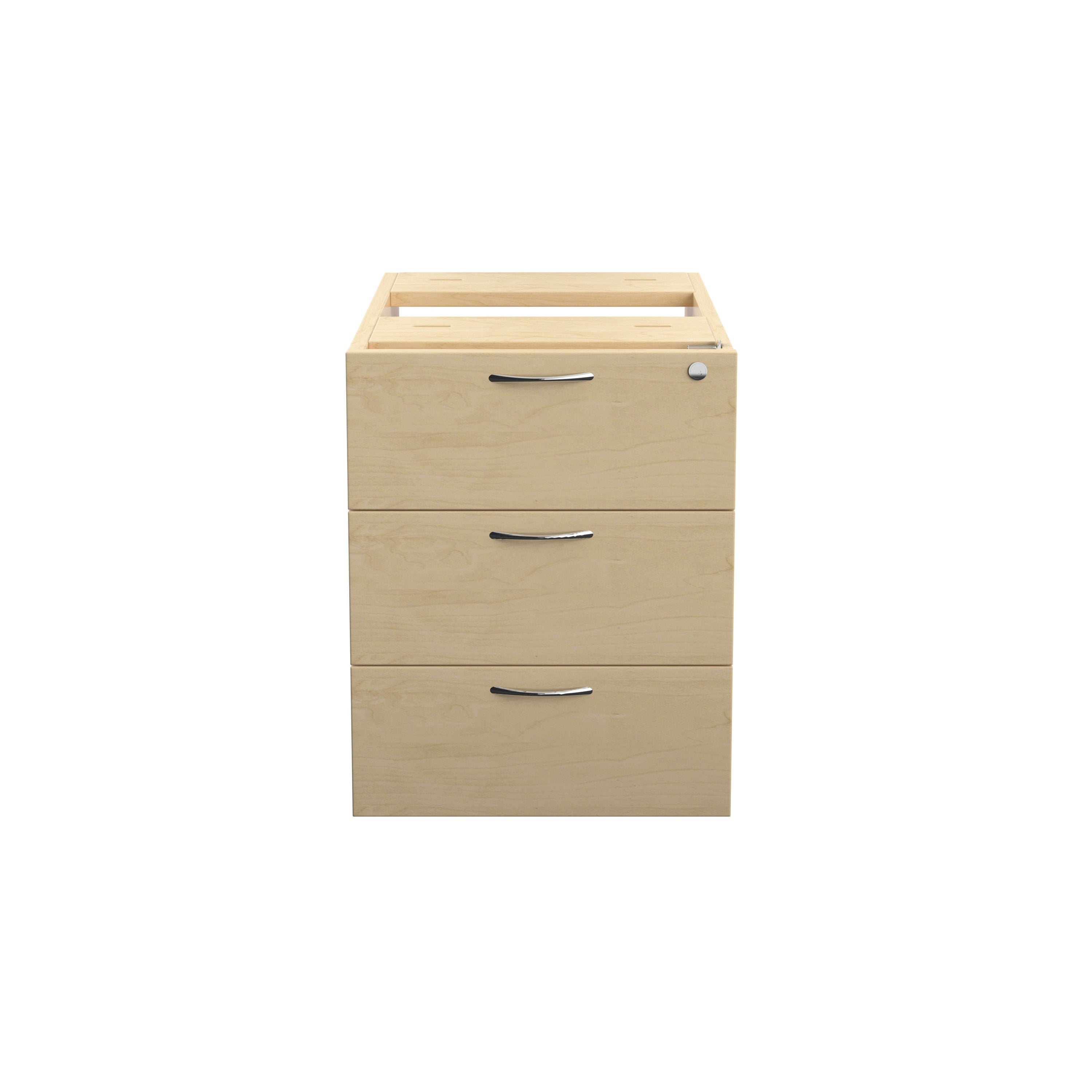 Jemini 3 Drawer Fixed Pedestal 400x500x495mm Maple Kf79869