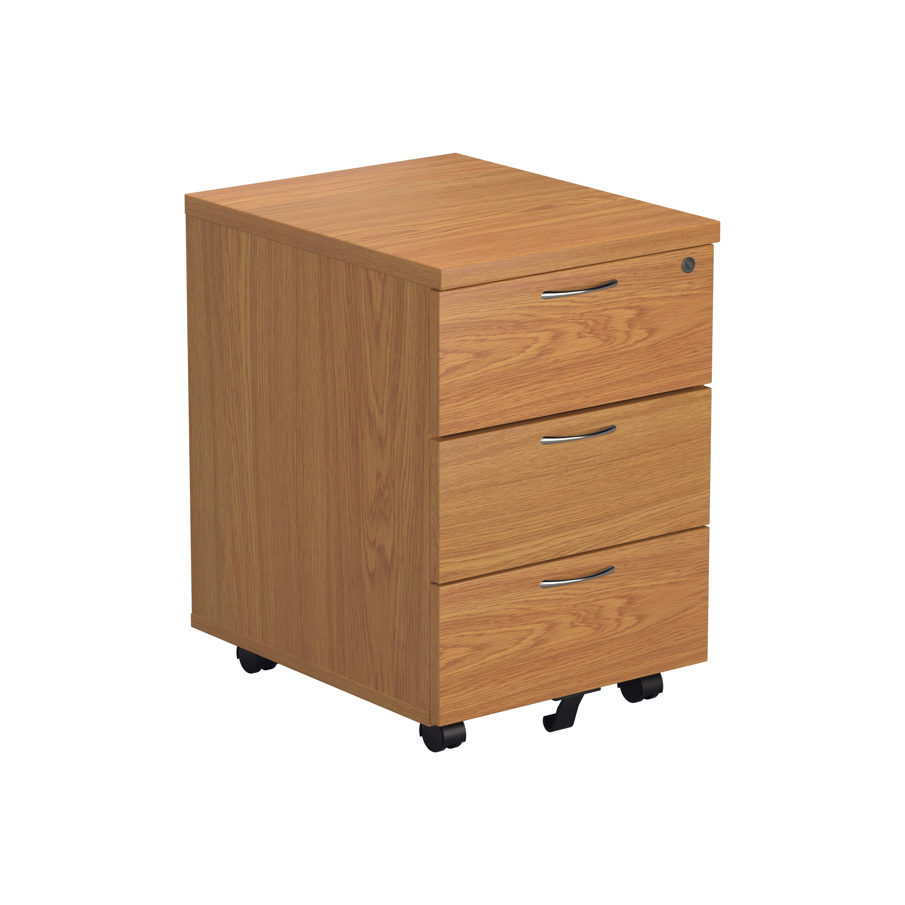 Jemini 3 Drawer Mobile Pedestal 400x500x595mm Nova Oak Kf79873
