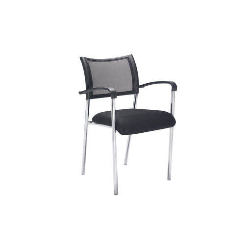 Jemini Jupiter Conference Chair With Arms 555x550x860mm Mesh Back Black/chrome Kf79891