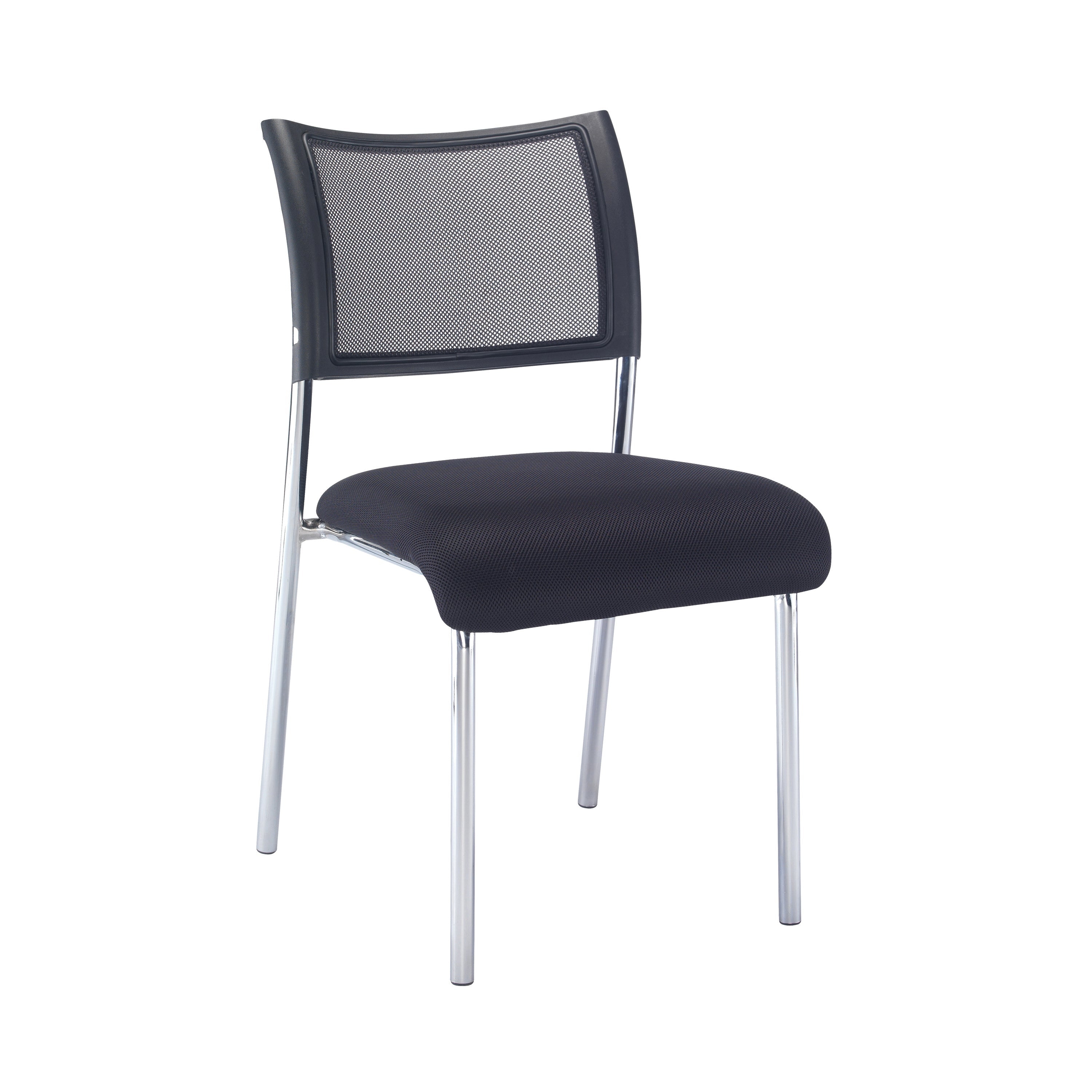 Jemini Jupiter Conference Chair 555x550x860mm Mesh Back Black/chrome Kf79892
