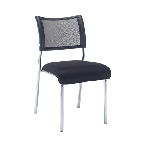 Jemini Jupiter Conference Chair 555x550x860mm Mesh Back Black/chrome Kf79892