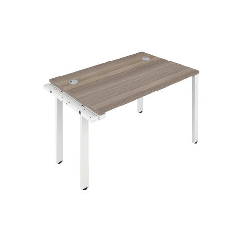 Jemini 1 Person Extension Bench Desk 1200x800x730mm Grey Oak/white Kf808558