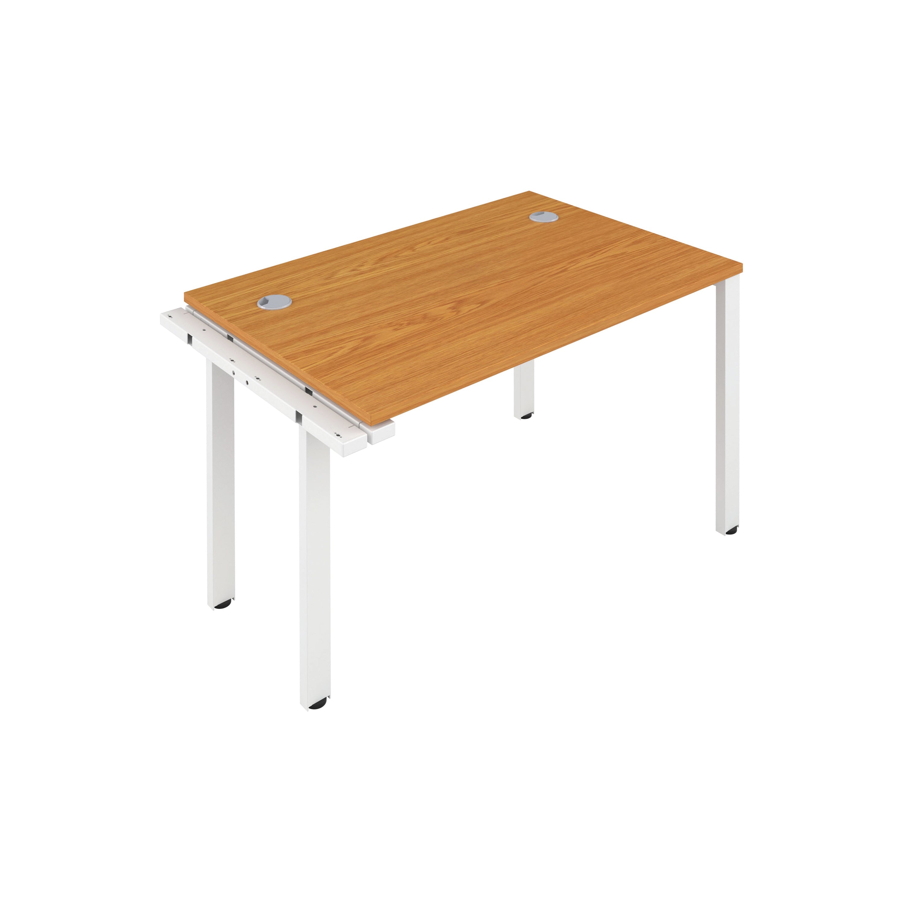 Jemini 1 Person Extension Bench Desk 1200x800x730mm Nova Oak/white Kf808565