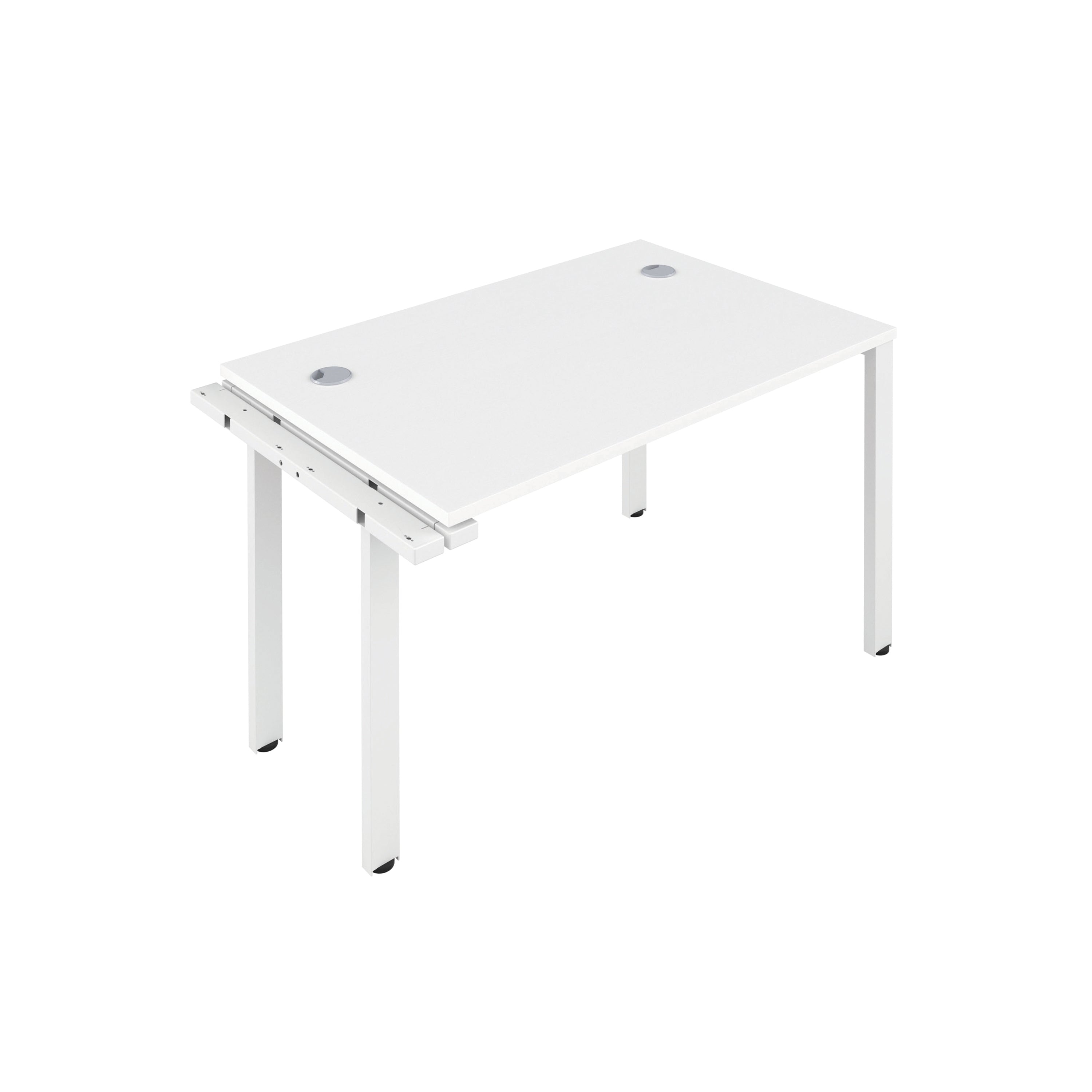 Jemini 1 Person Extension Bench Desk 1200x800x730mm White/white Kf808572