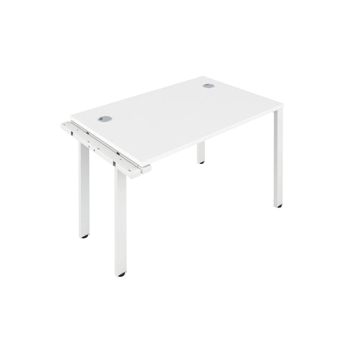 Jemini 1 Person Extension Bench Desk 1200x800x730mm White/white Kf808572