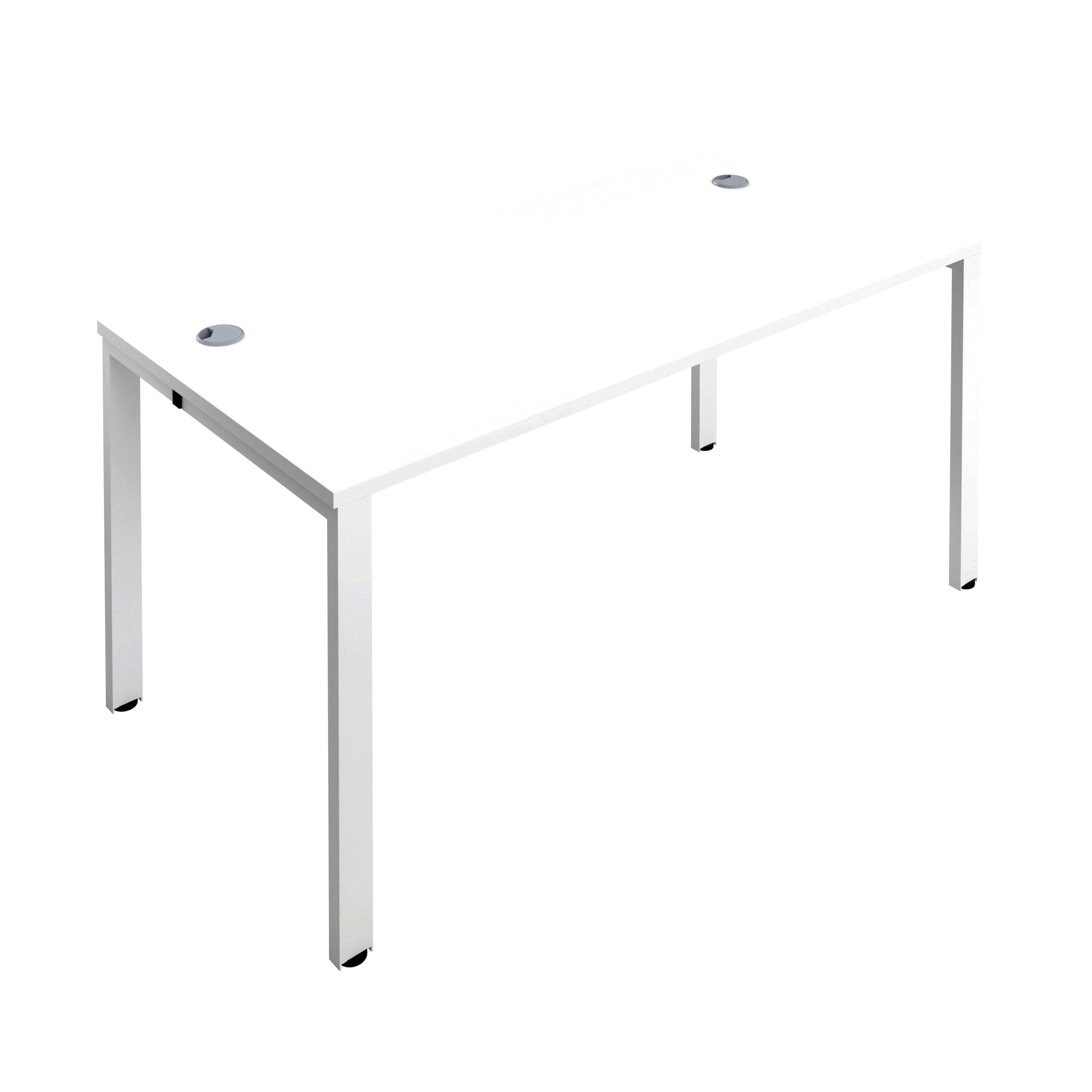 Jemini 1 Person Bench Desk 1400x800x730mm White/white Kf808879
