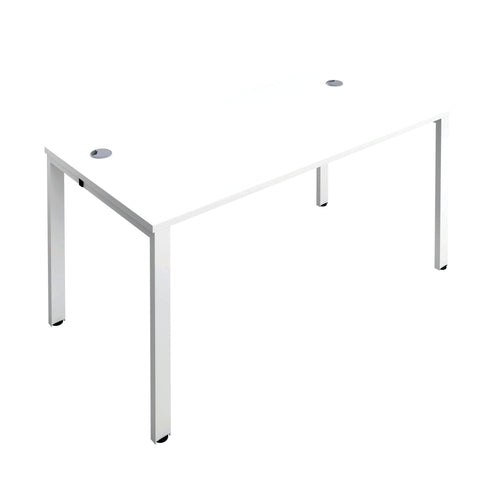 Jemini 1 Person Bench Desk 1400x800x730mm White/white Kf808879
