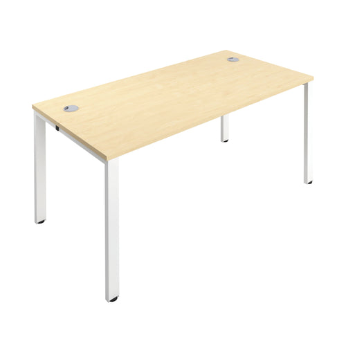 Jemini 1 Person Bench Desk 1400x800x730mm Maple/white Kf808886