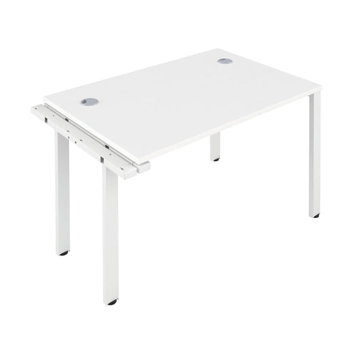 Jemini 1 Person Extension Bench Desk 1400x800x730mm White/white Kf808930