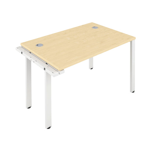 Jemini 1 Person Extension Bench Desk 1400x800x730mm Maple/white Kf808947