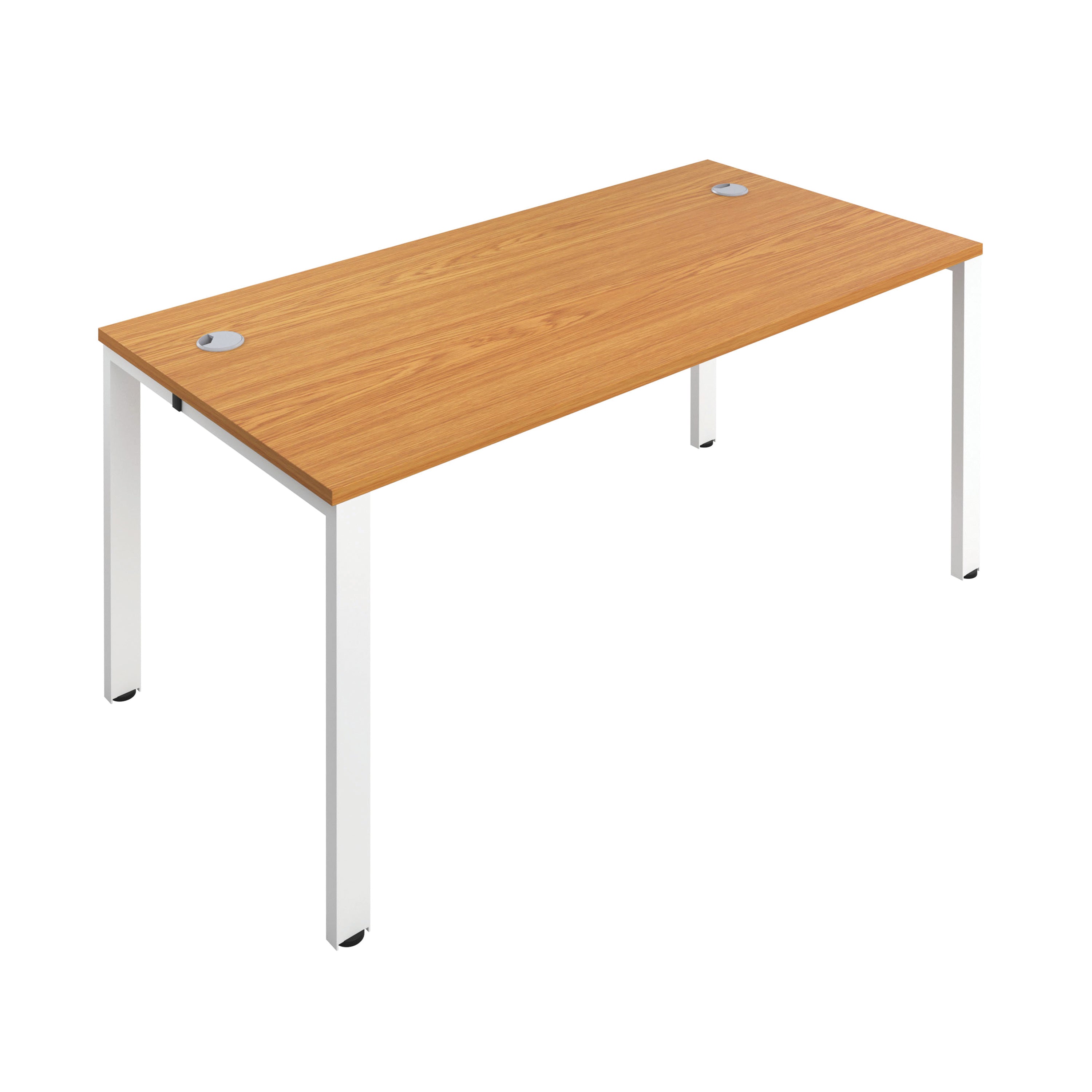 Jemini 1 Person Bench Desk 1600x800x730mm Nova Oak/white Kf809227