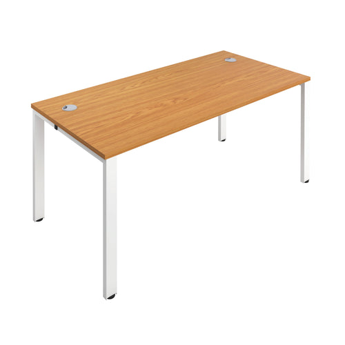 Jemini 1 Person Bench Desk 1600x800x730mm Nova Oak/white Kf809227