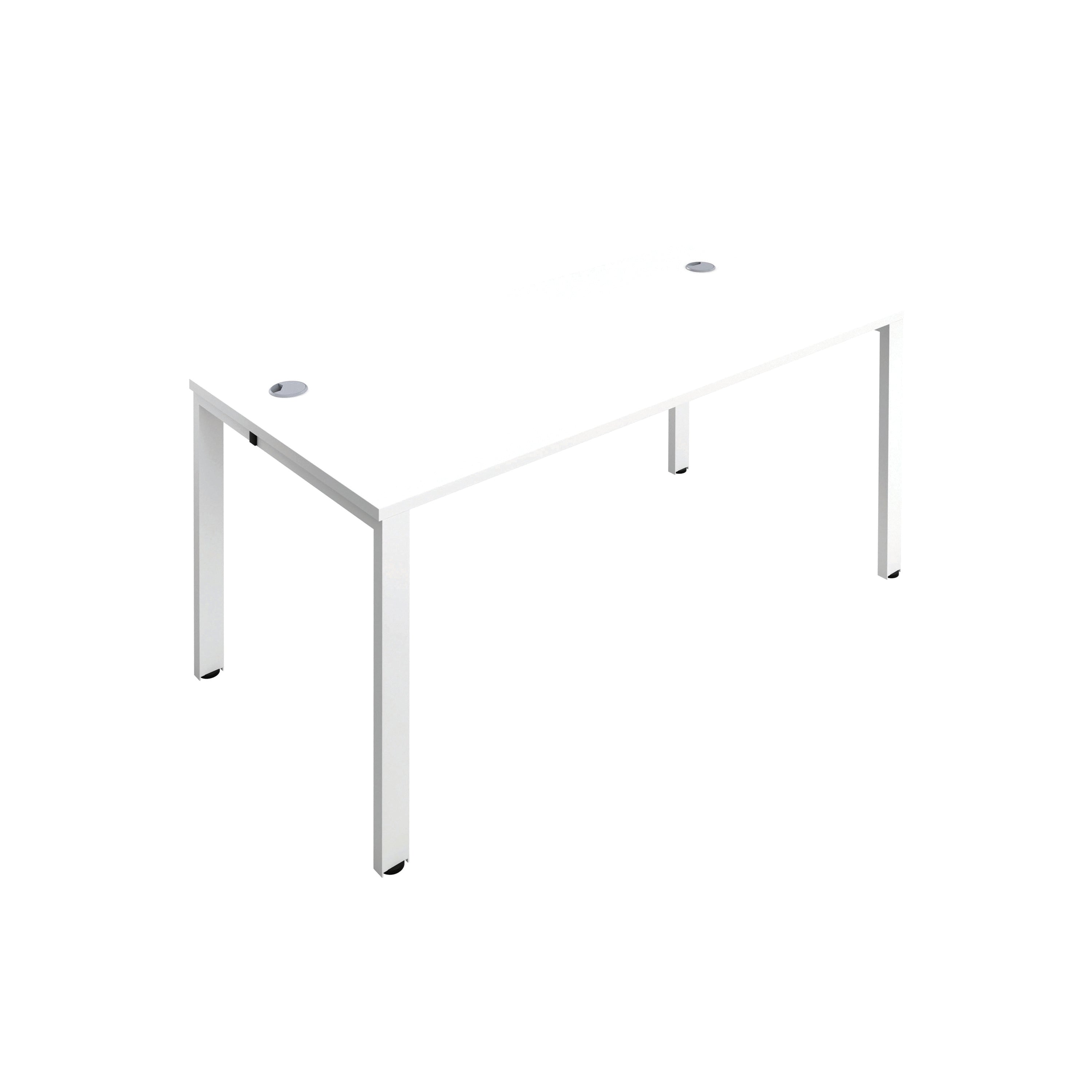 Jemini 1 Person Bench Desk 1600x800x730mm White/white Kf809234