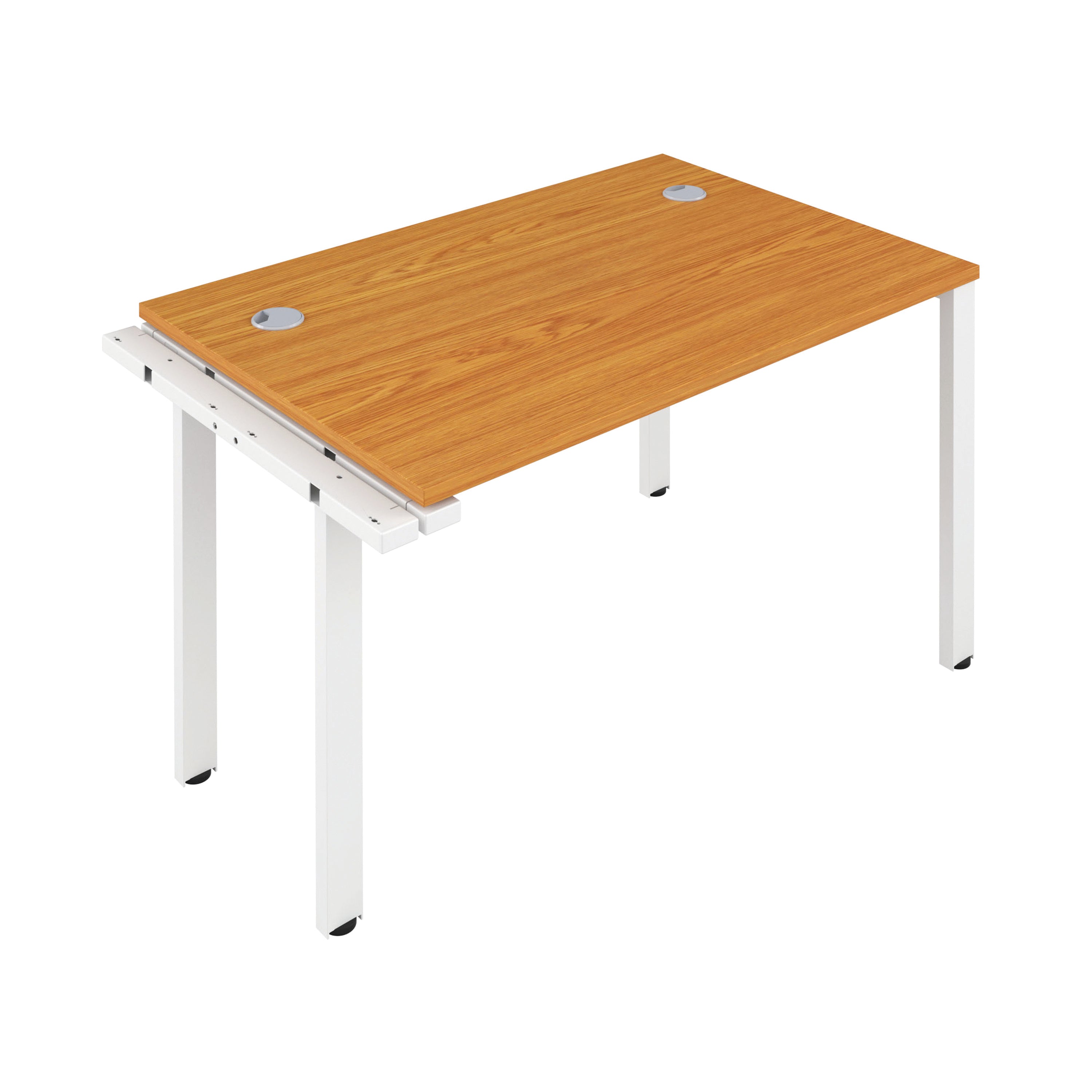 Jemini 1 Person Extension Bench Desk 1600x800x730mm Nova Oak/white Kf809289