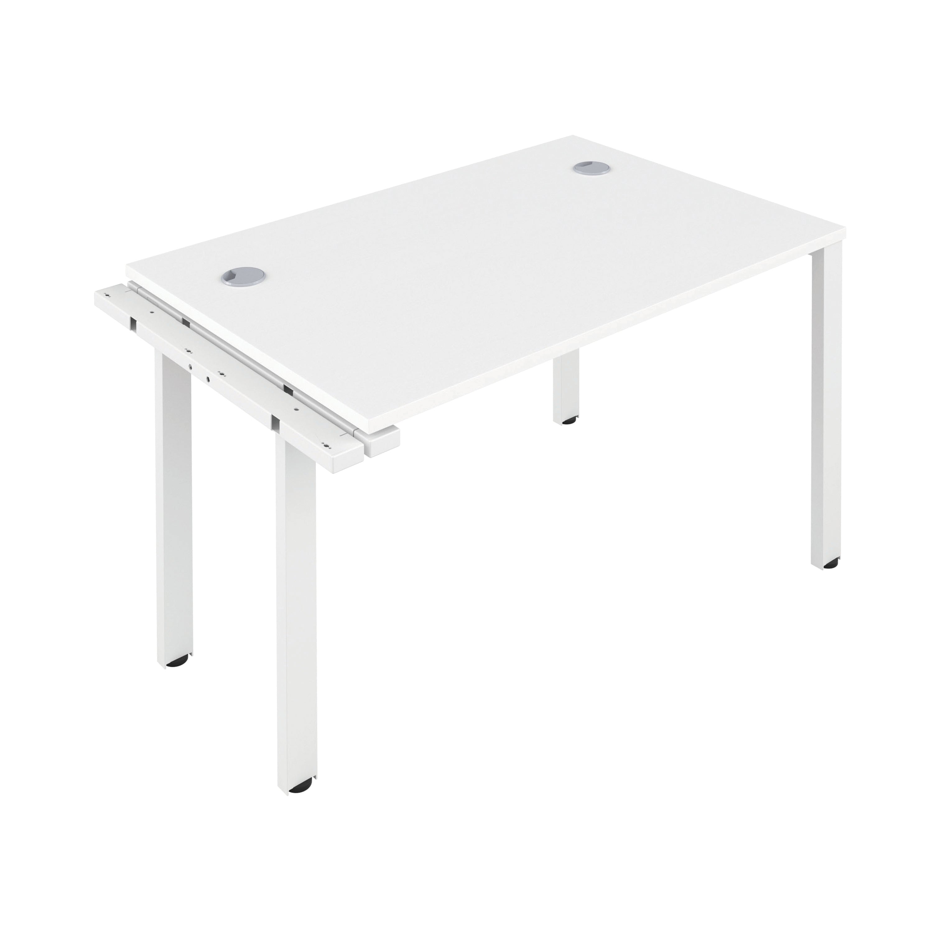 Jemini 1 Person Extension Bench Desk 1600x800x730mm White/white Kf809296