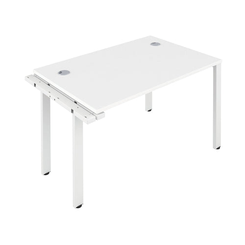 Jemini 1 Person Extension Bench Desk 1600x800x730mm White/white Kf809296