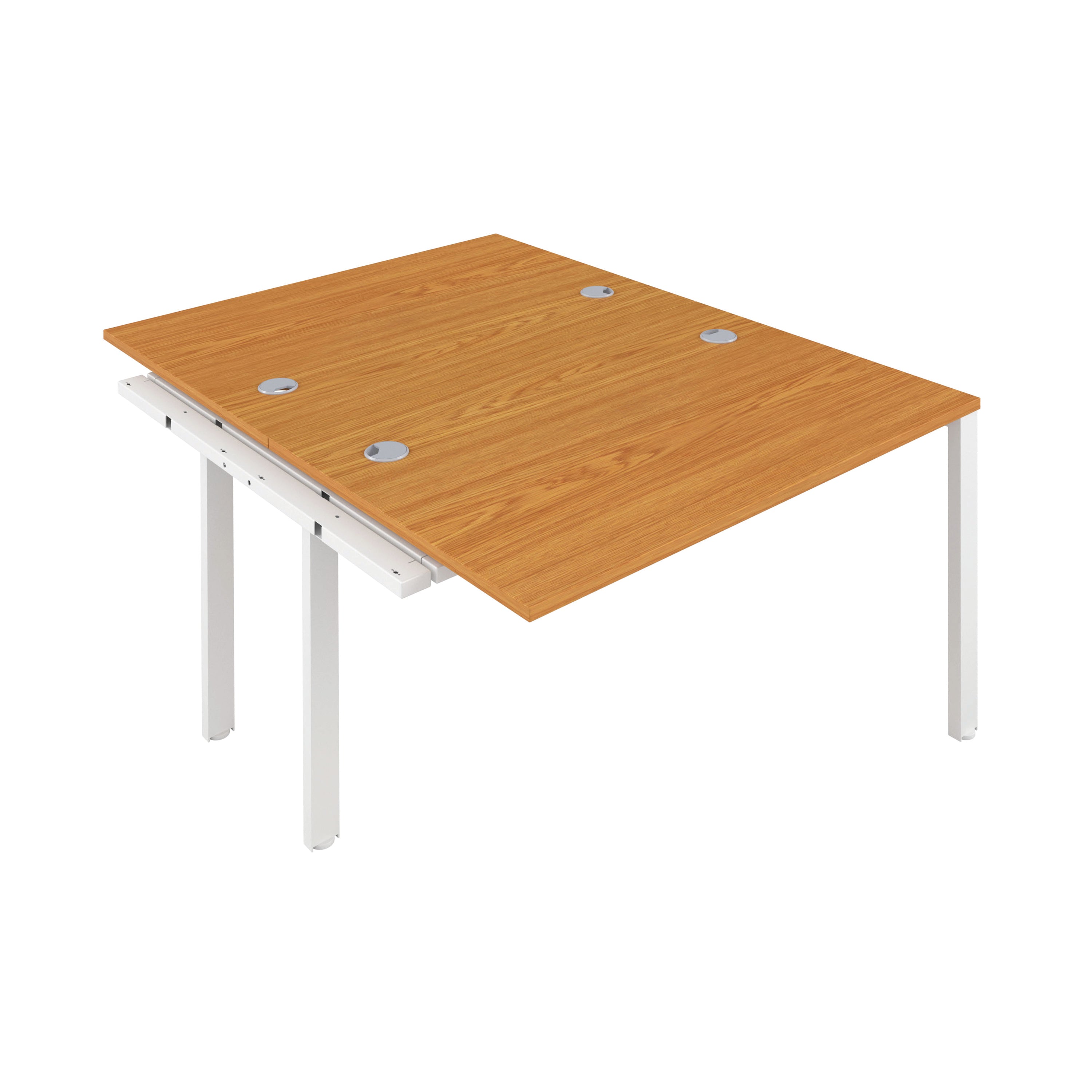Jemini 2 Person Extension Bench Desk 1600x1600x730mm Nova Oak Kf809340