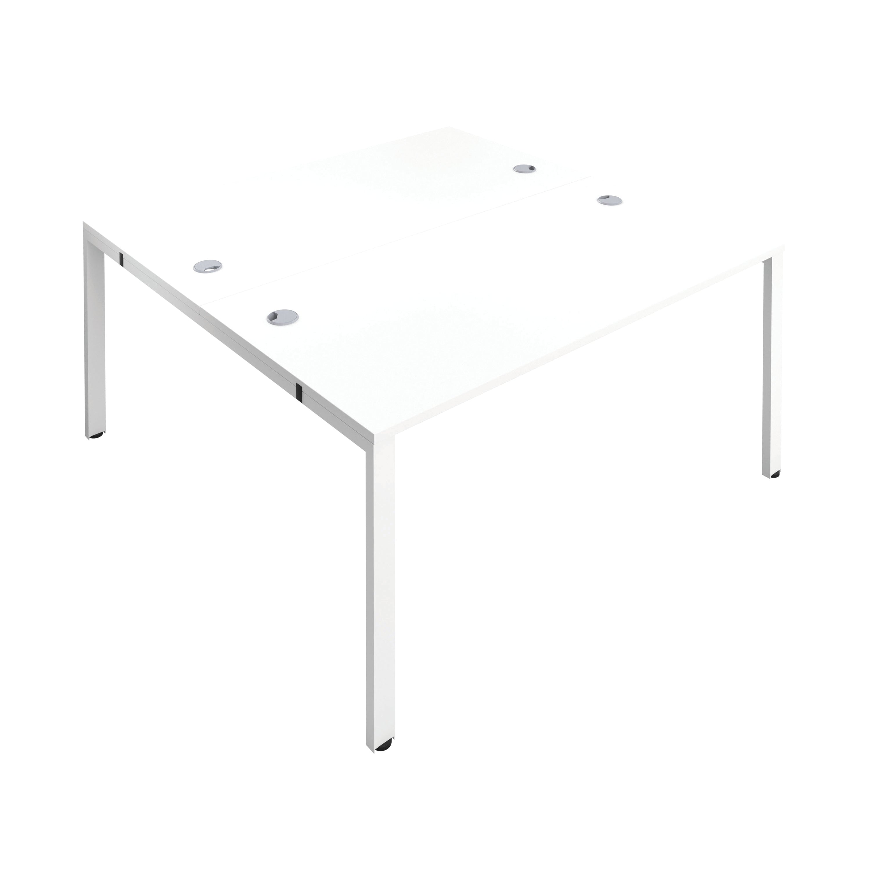 Jemini 2 Person Bench Desk 3200x1600x730mm White/white Kf809418