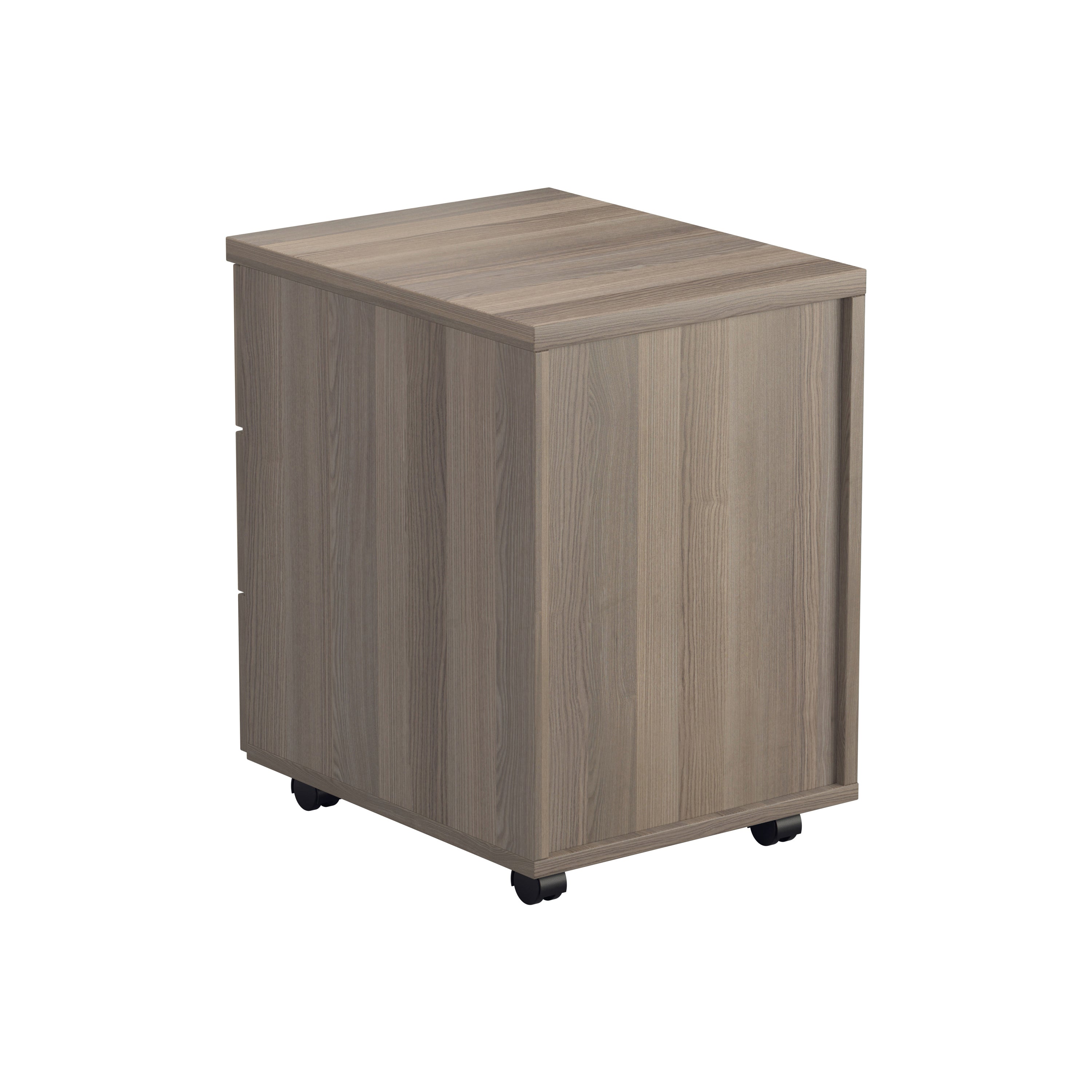 Jemini 3 Drawer Mobile Pedestal 404x500x595mm Grey Oak Kf81080