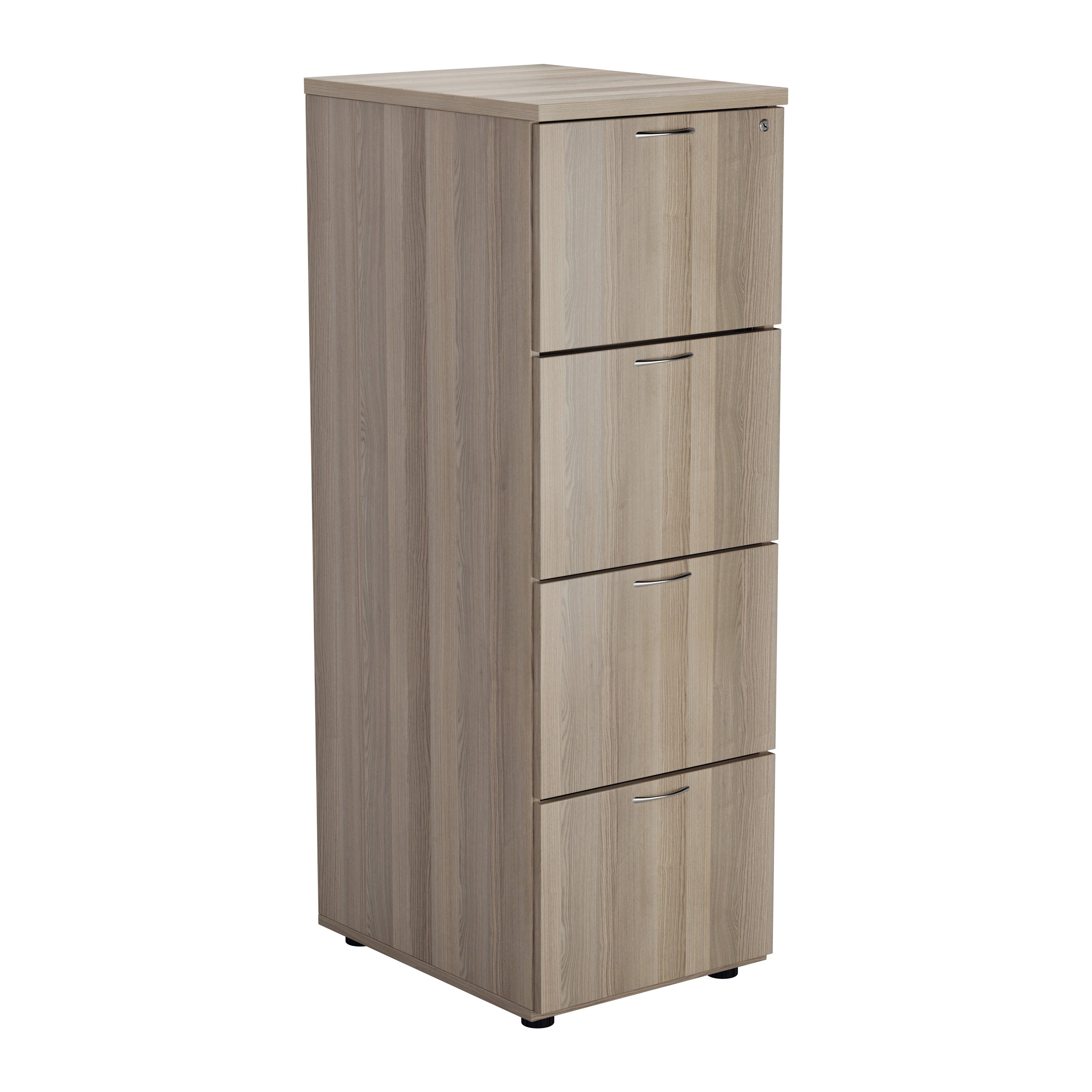 Jemini Essentials 4 Drawer Filing Cabinet 464x600x1365mm Grey Oak Kf81091