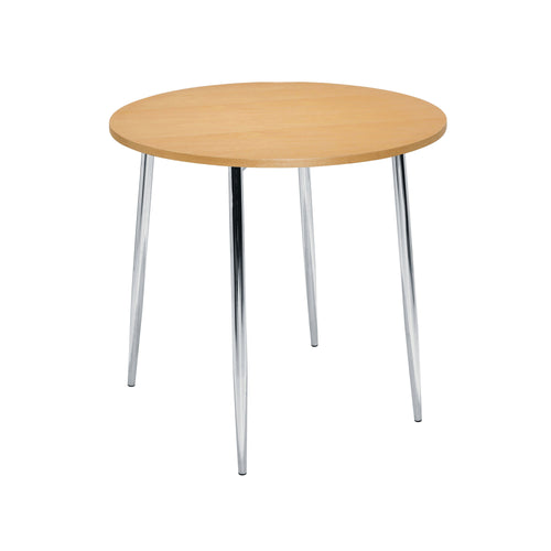 Jemini Bistro Table Round 800x800x740mm Beech/chrome Kf815146