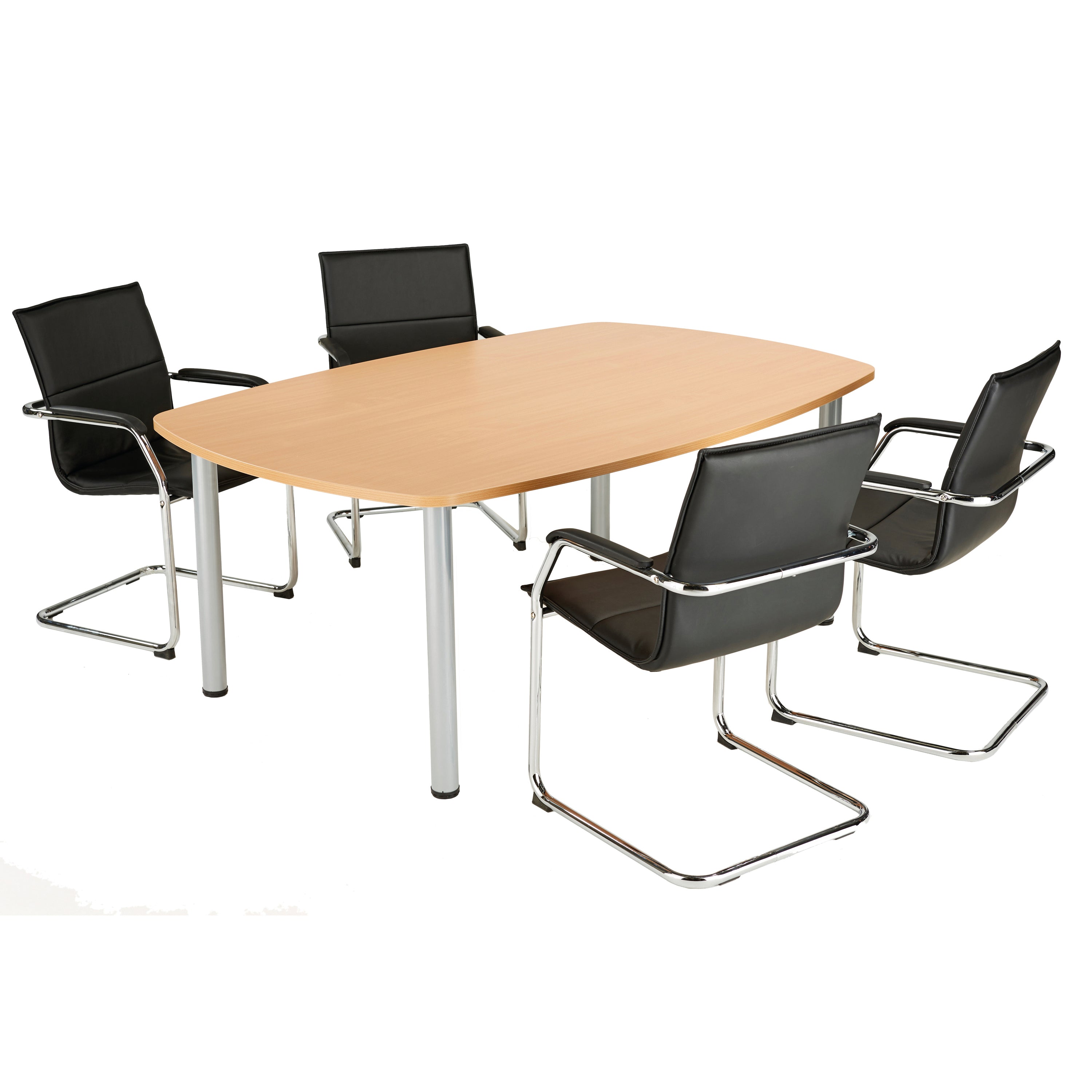 Jemini Boardroom Table Pole Leg 1800x1200x730mm Beech Kf821823