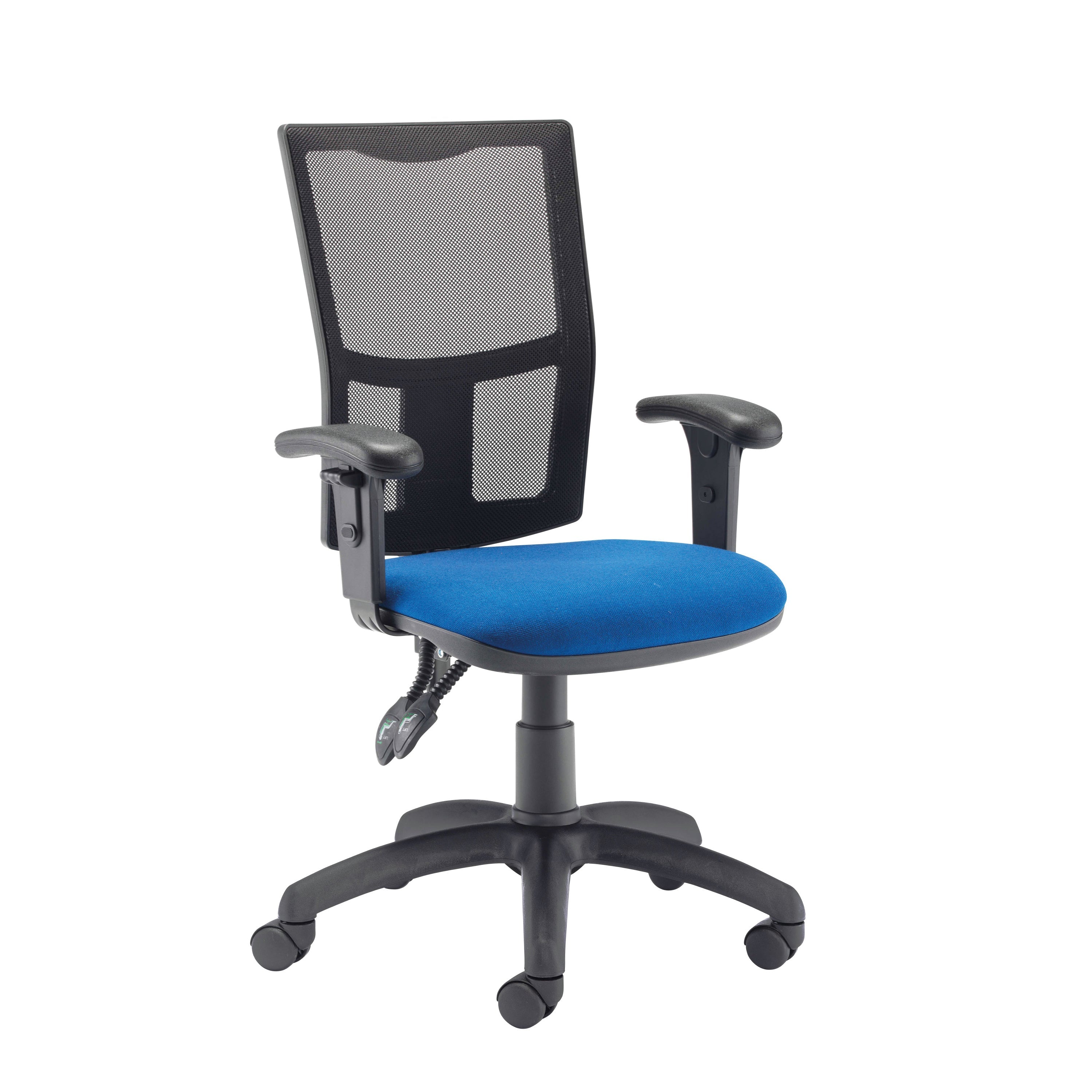 Jemini Medway High Mesh Back Operator Chair Adjustable Arms Royal Blue Kf821939